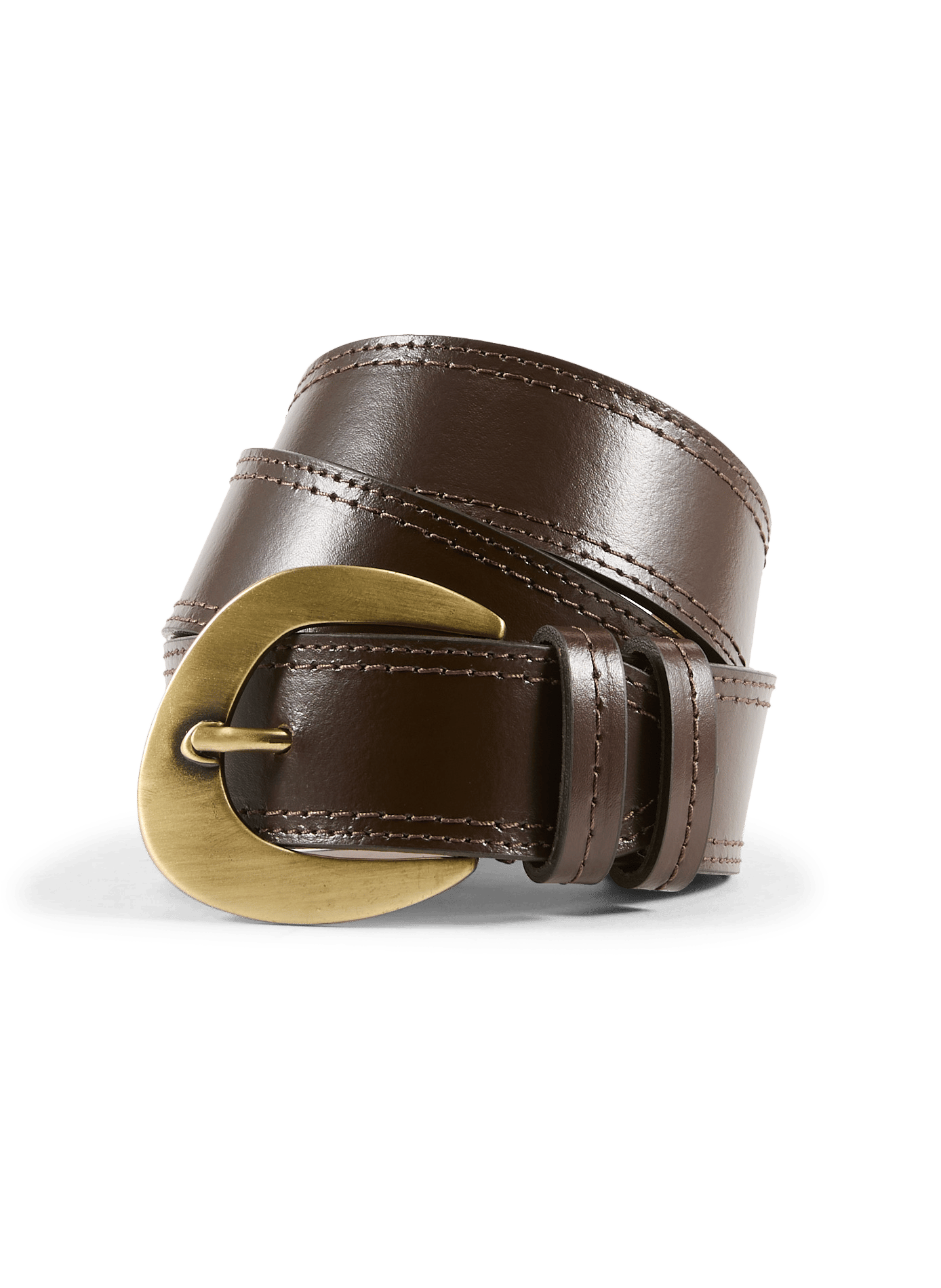 Cowhide leather belt AU PRINTEMPS PARIS Brown