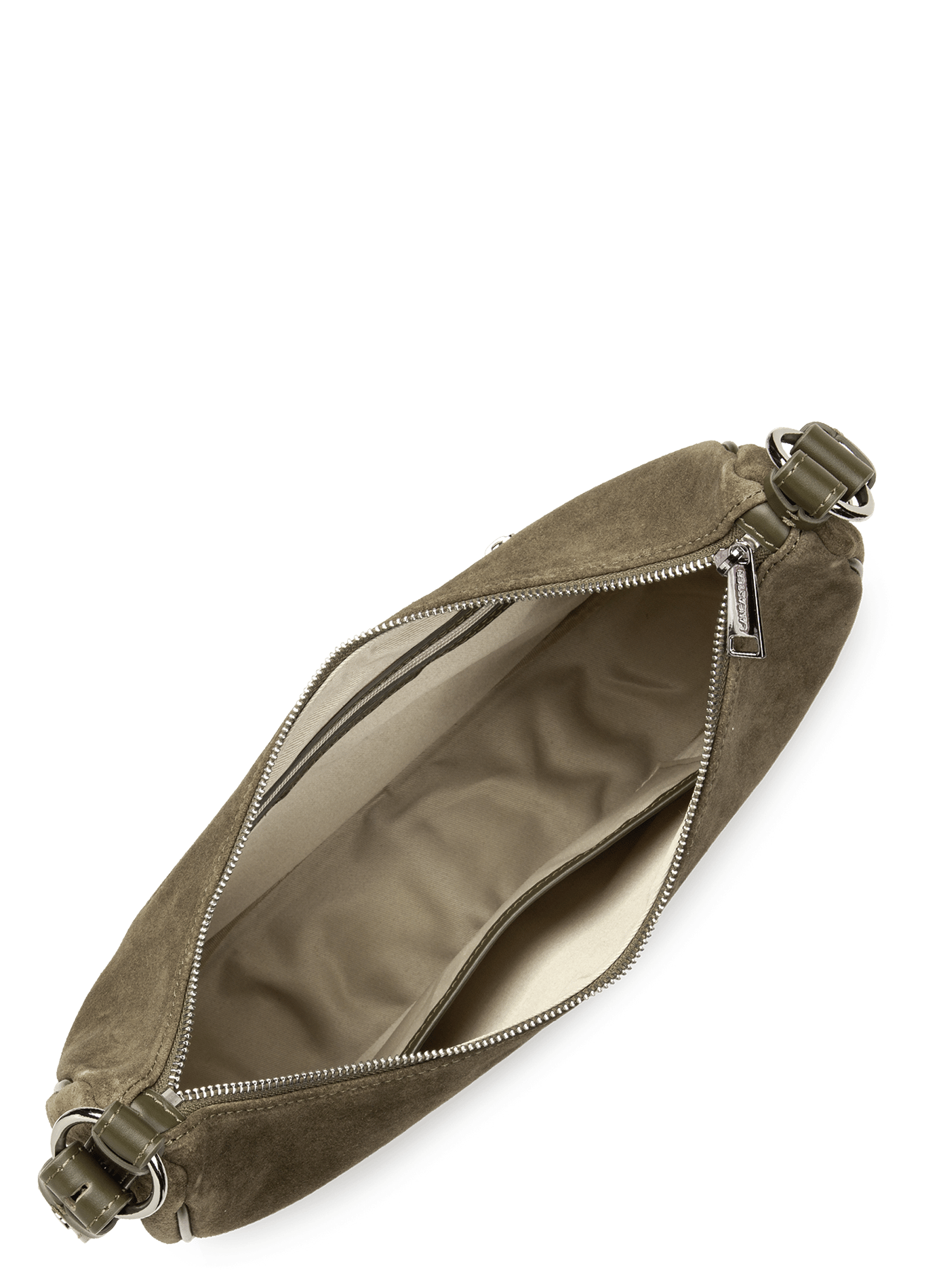 Grote schoudertas - suede | Kaki LANCASTER Dames