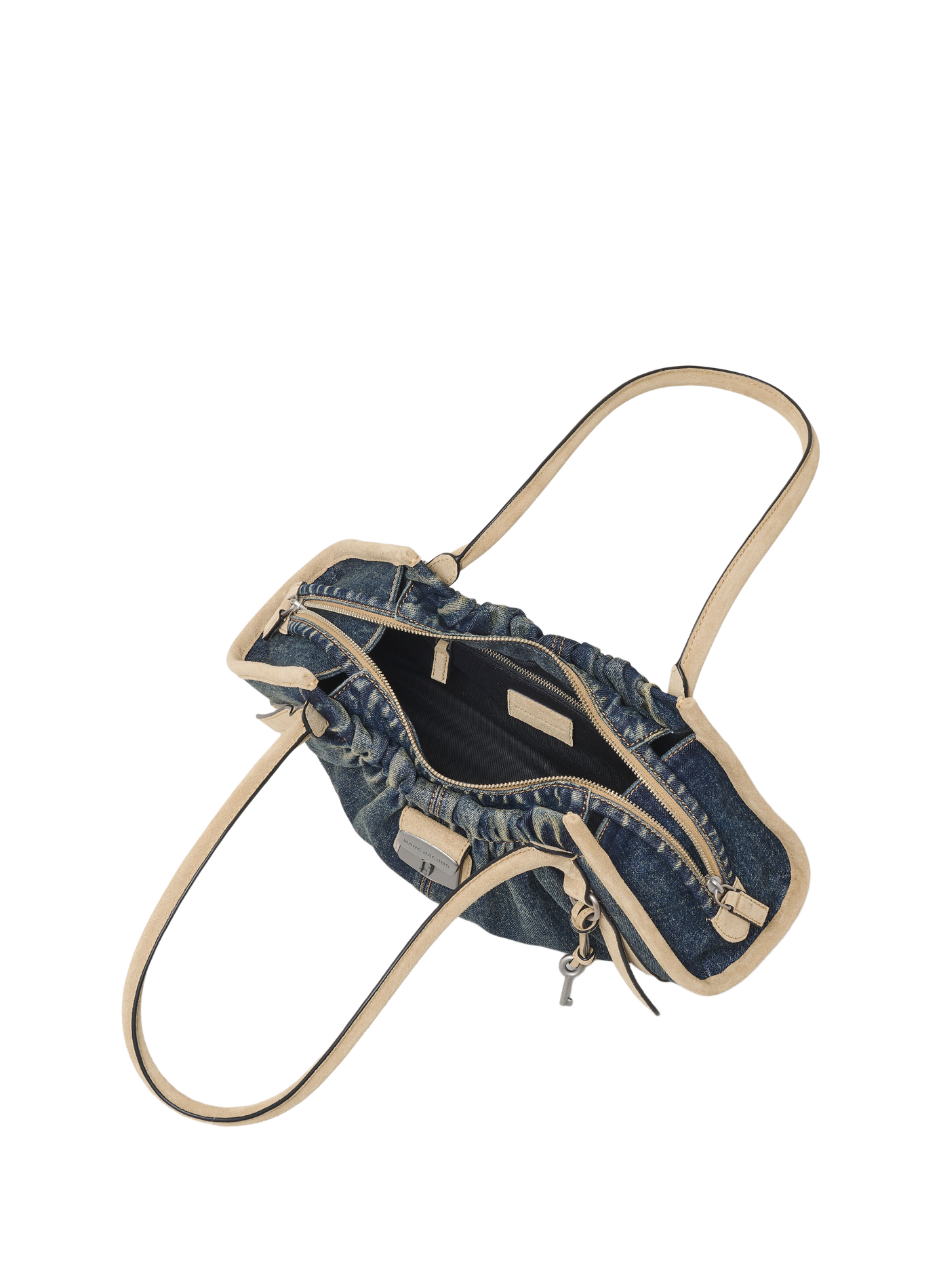 Sac The Denim Suede Cristina Satchel en coton MARC JACOBS Bleu