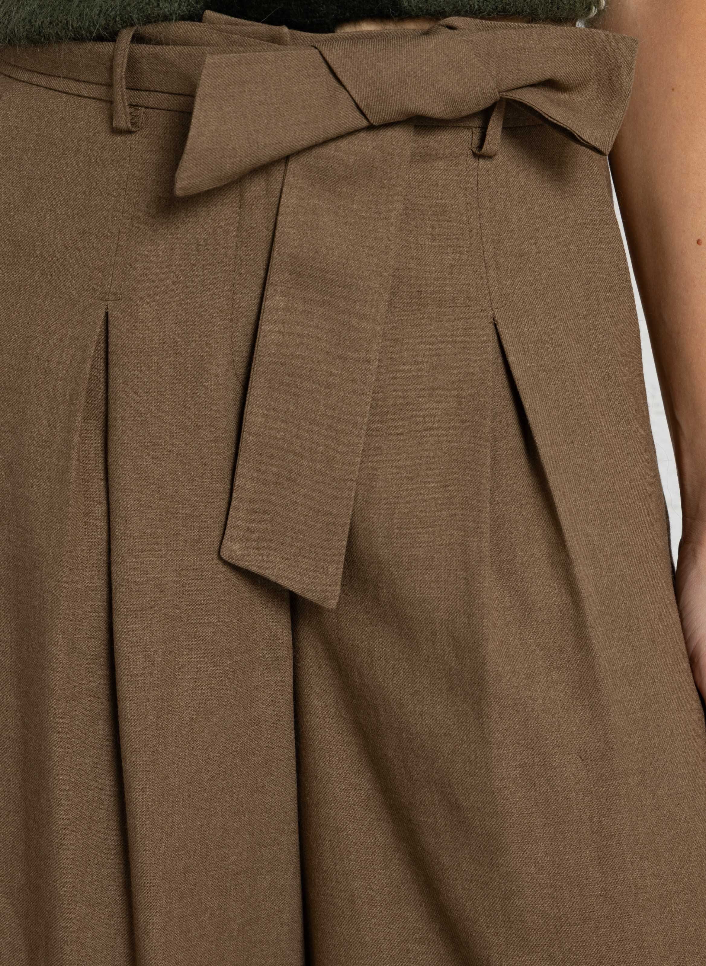 Pantalon droit large à ceinture lucia MAISON 123 Beige