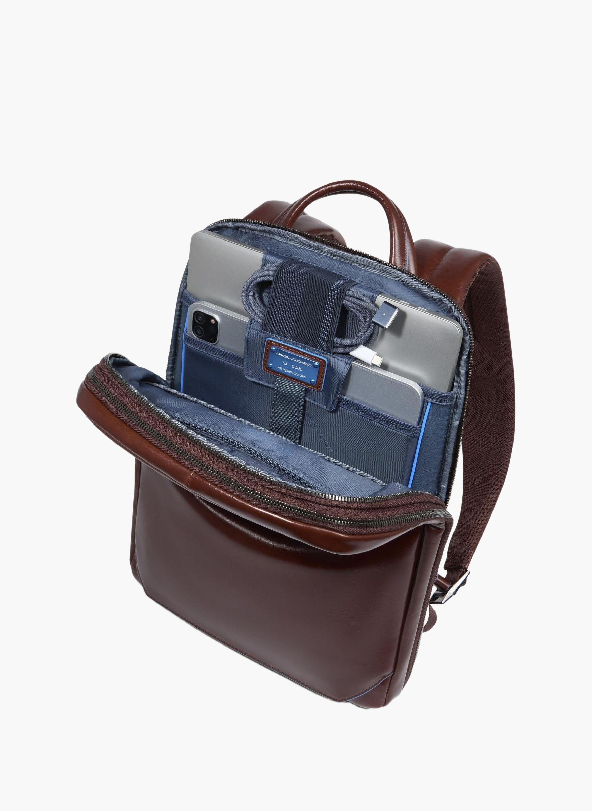 Sac à dos personnalisable pour ordinateur 14" PIQUADRO Marron
