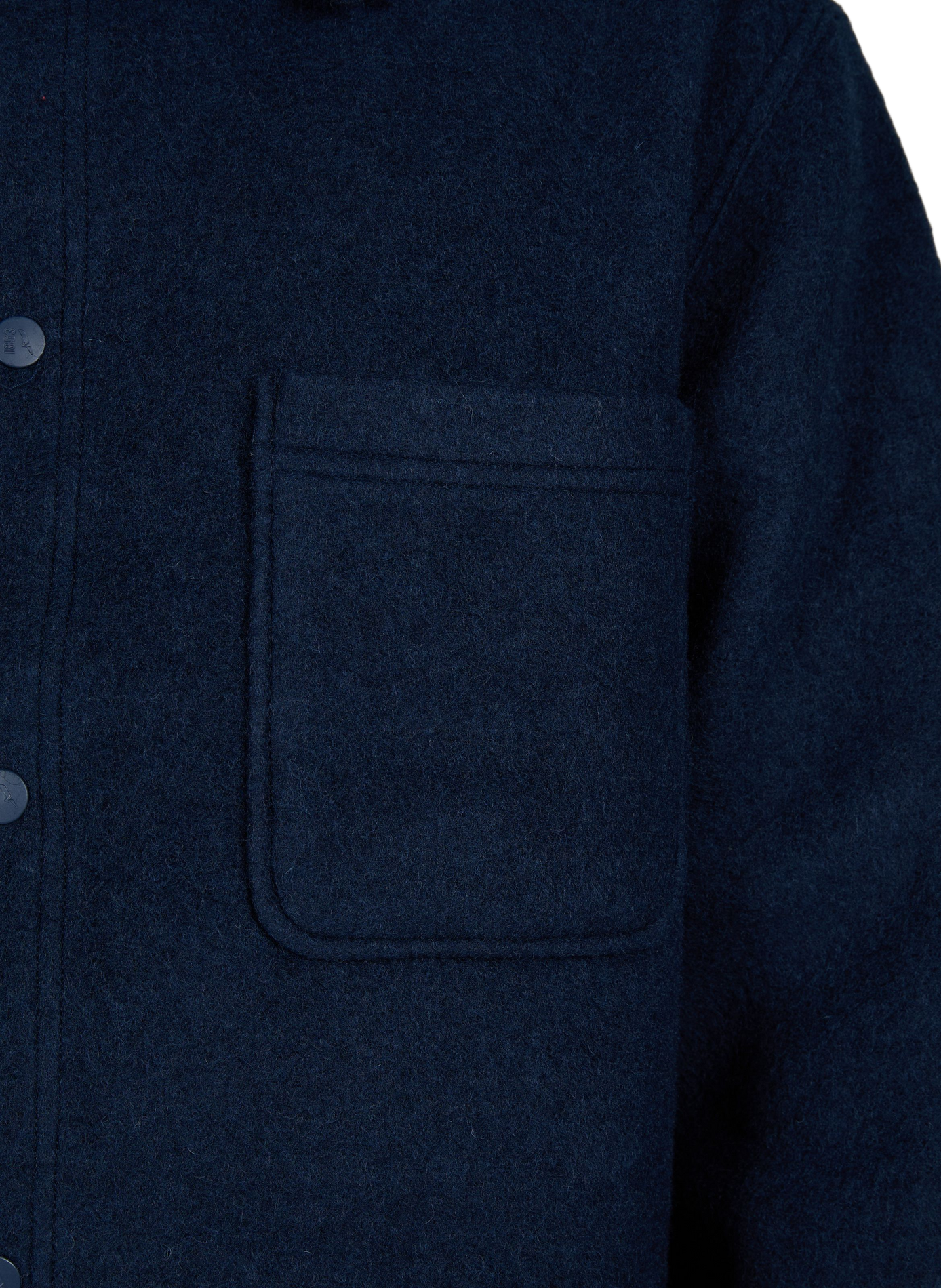 Veste droite boutonnée en laine mélangée AIGLE Bleu