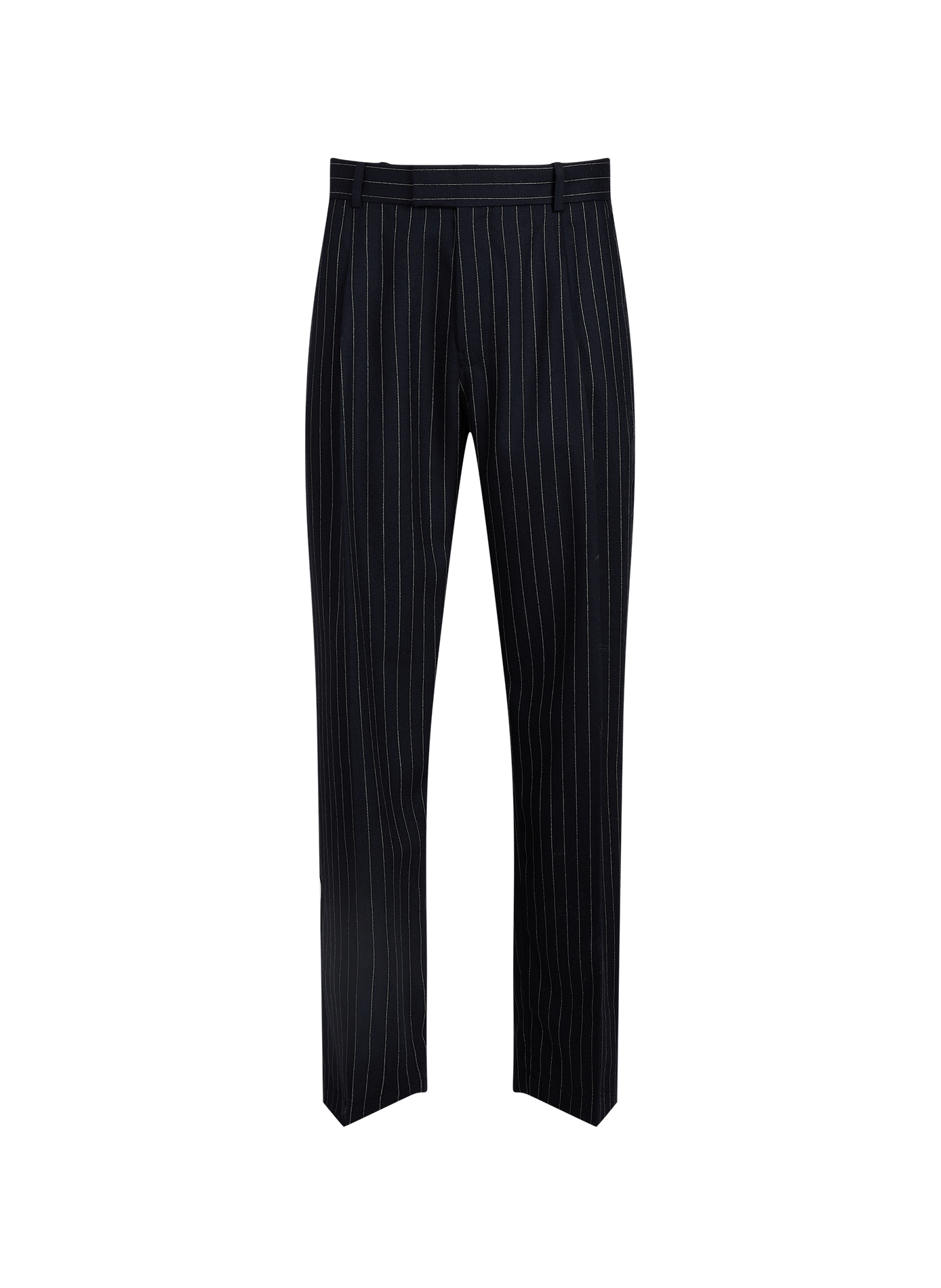 Wide-leg striped wool trousers DROLE DE MONSIEUR Blue