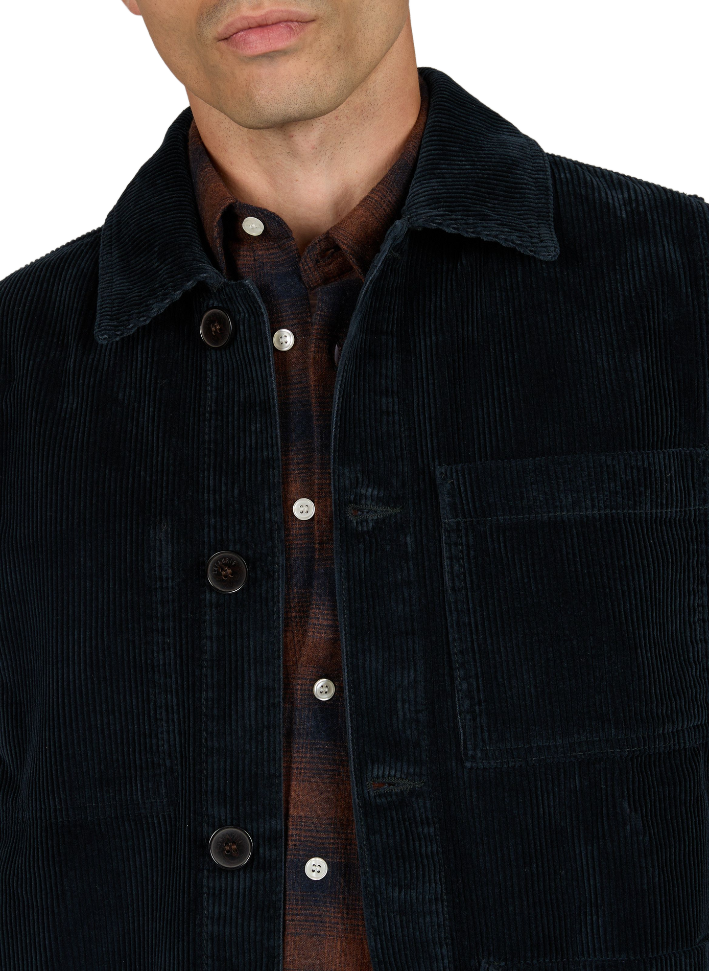 Straight Esteve jacket in ribbed cotton | Blue LAFAURIE Men