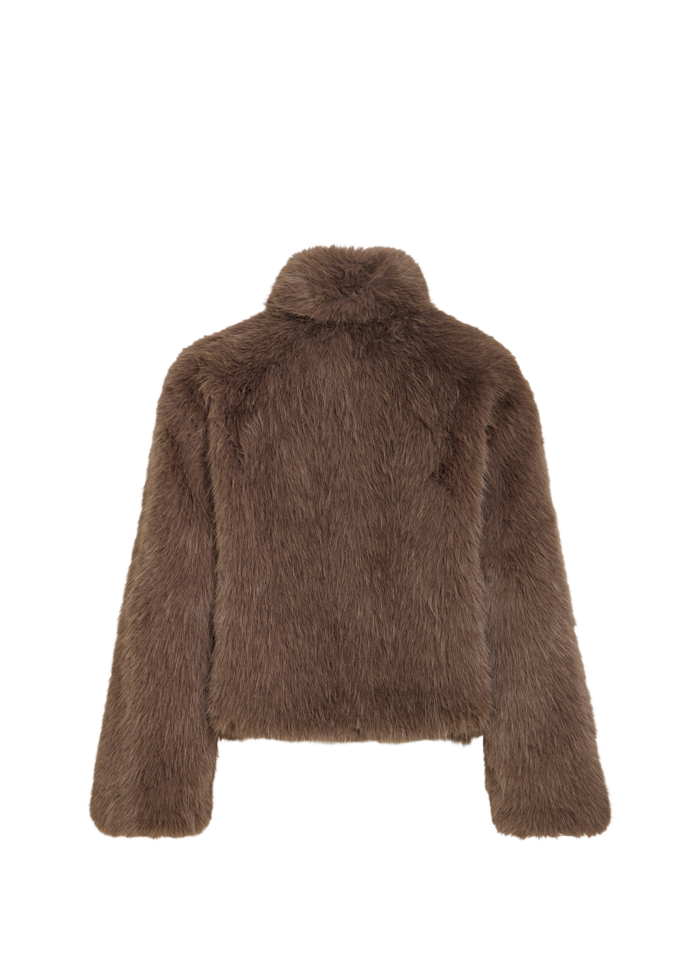 Veste col montant effet fourrure VILA Brown