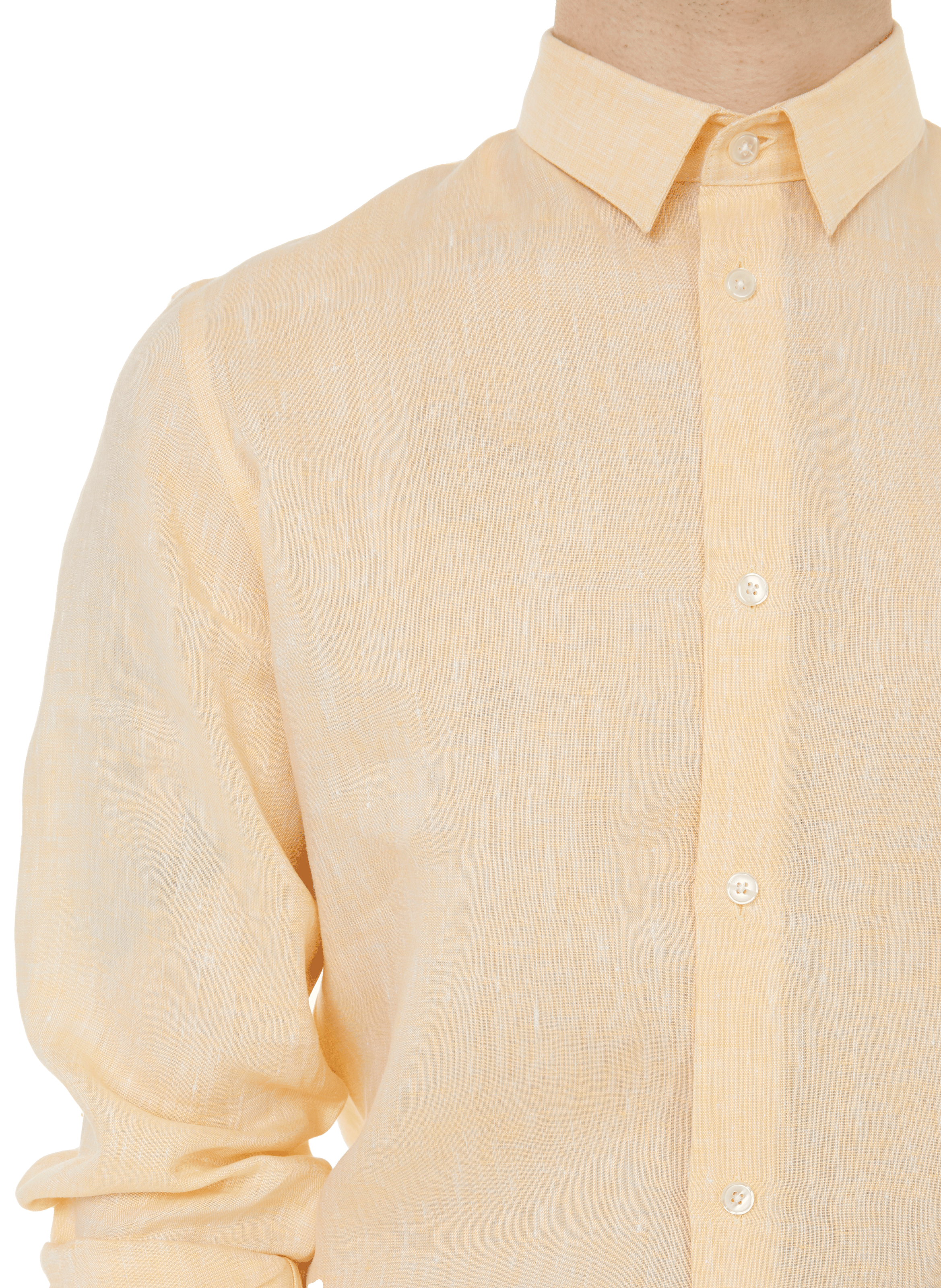 Chemise chinée en lin AU PRINTEMPS PARIS Jaune