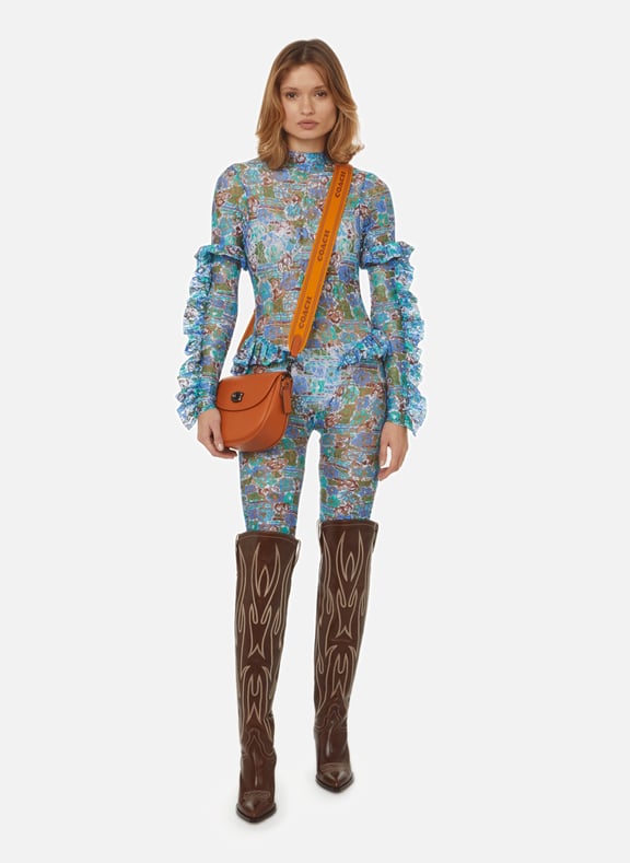 Floral jumpsuit Blue by COLLINA STRADA COLLINA STRADA Floral jumpsuit Blue