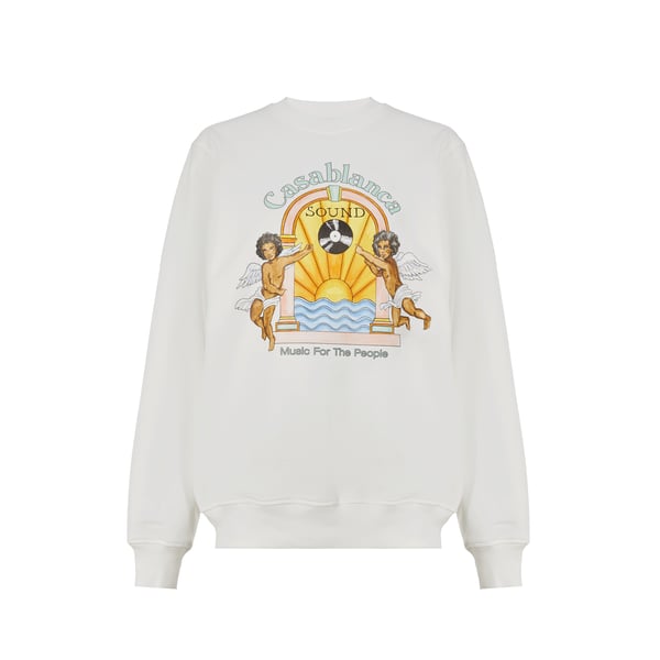 Pull à imprimé en coton