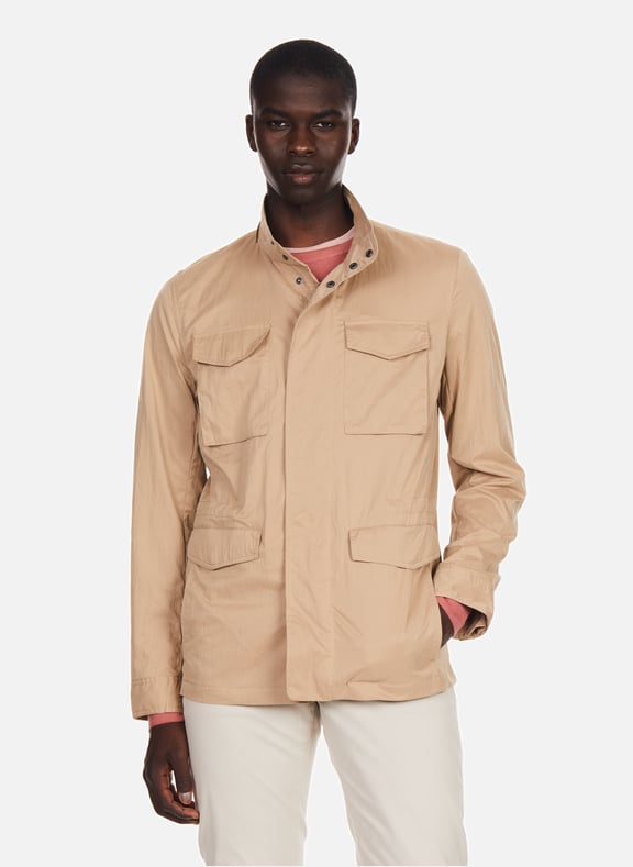 Mixed nylon jacket Beige by HACKETT HACKETT Mixed nylon jacket Beige