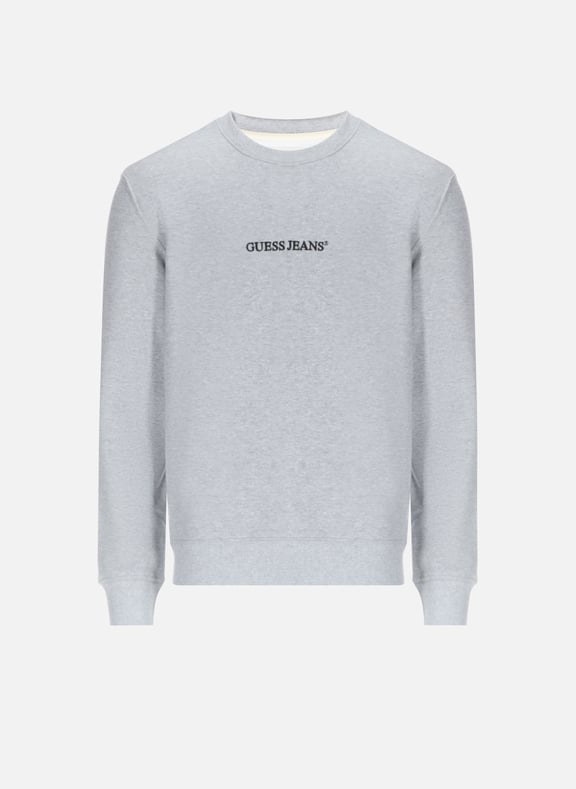 Sweatshirt col rond en coton mélangé Blanc by GUESS GUESS Sweatshirt col rond en coton mélangé Blanc