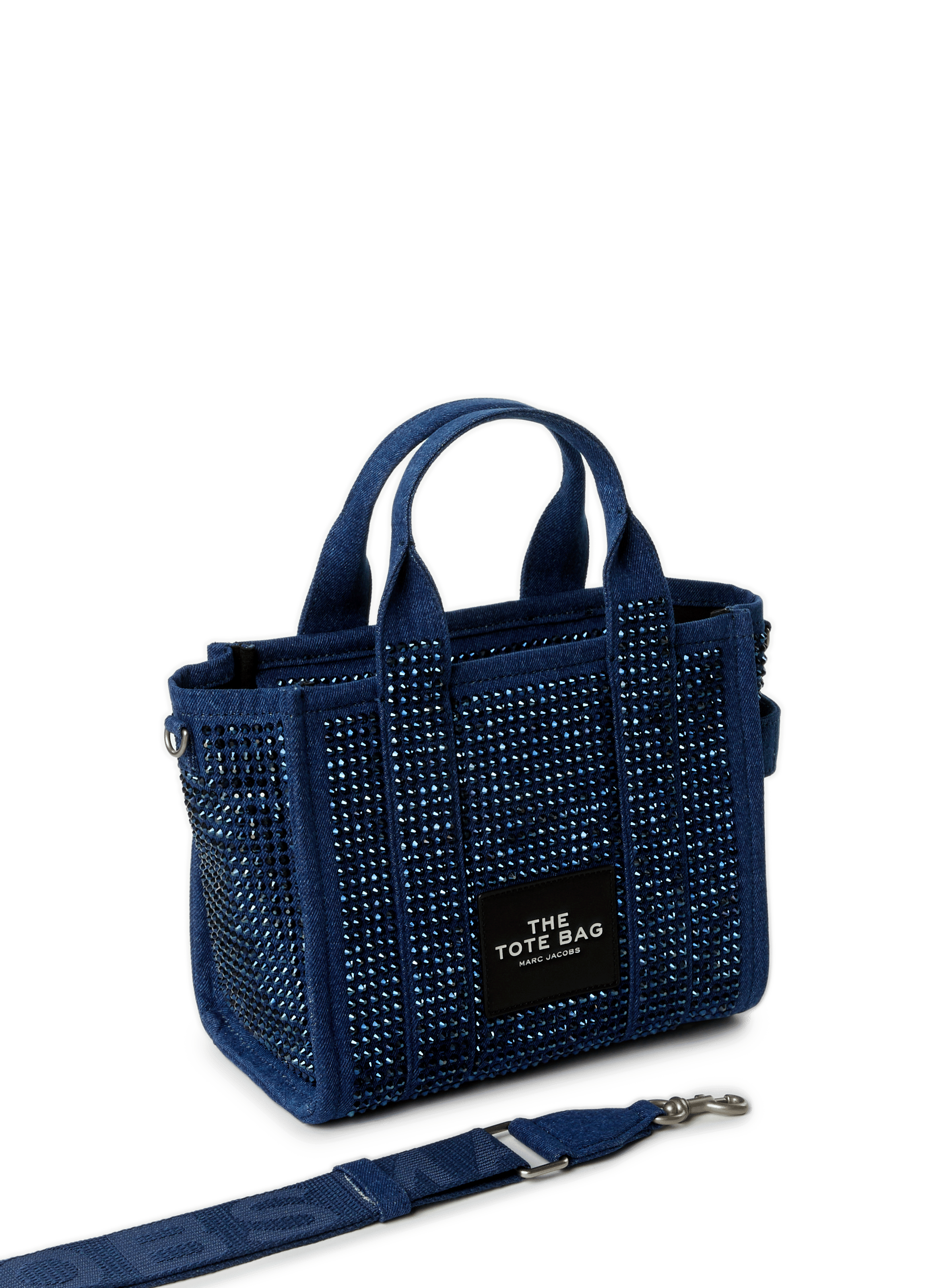 Sac à main The Crystal Denim Small Tote Bag  MARC JACOBS Bleu
