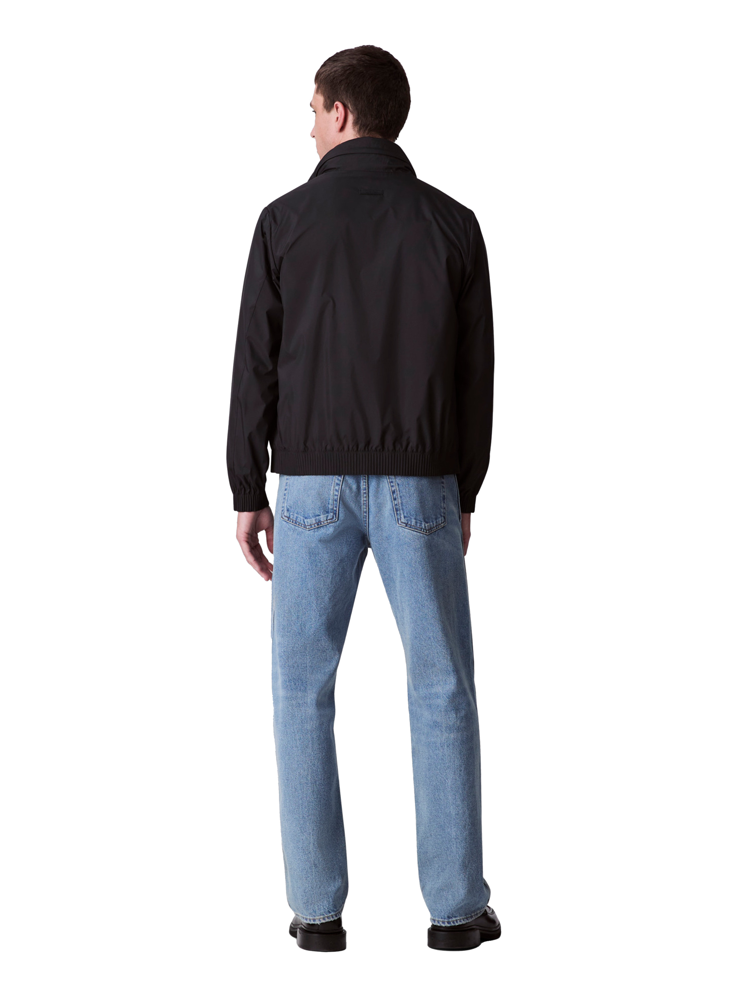 Veste coupe-vent à capuche rétractable CALVIN KLEIN Noir