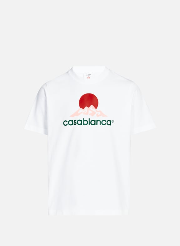 Cotton Mountain T-shirt White by CASABLANCA PARIS CASABLANCA PARIS Cotton Mountain T-shirt White