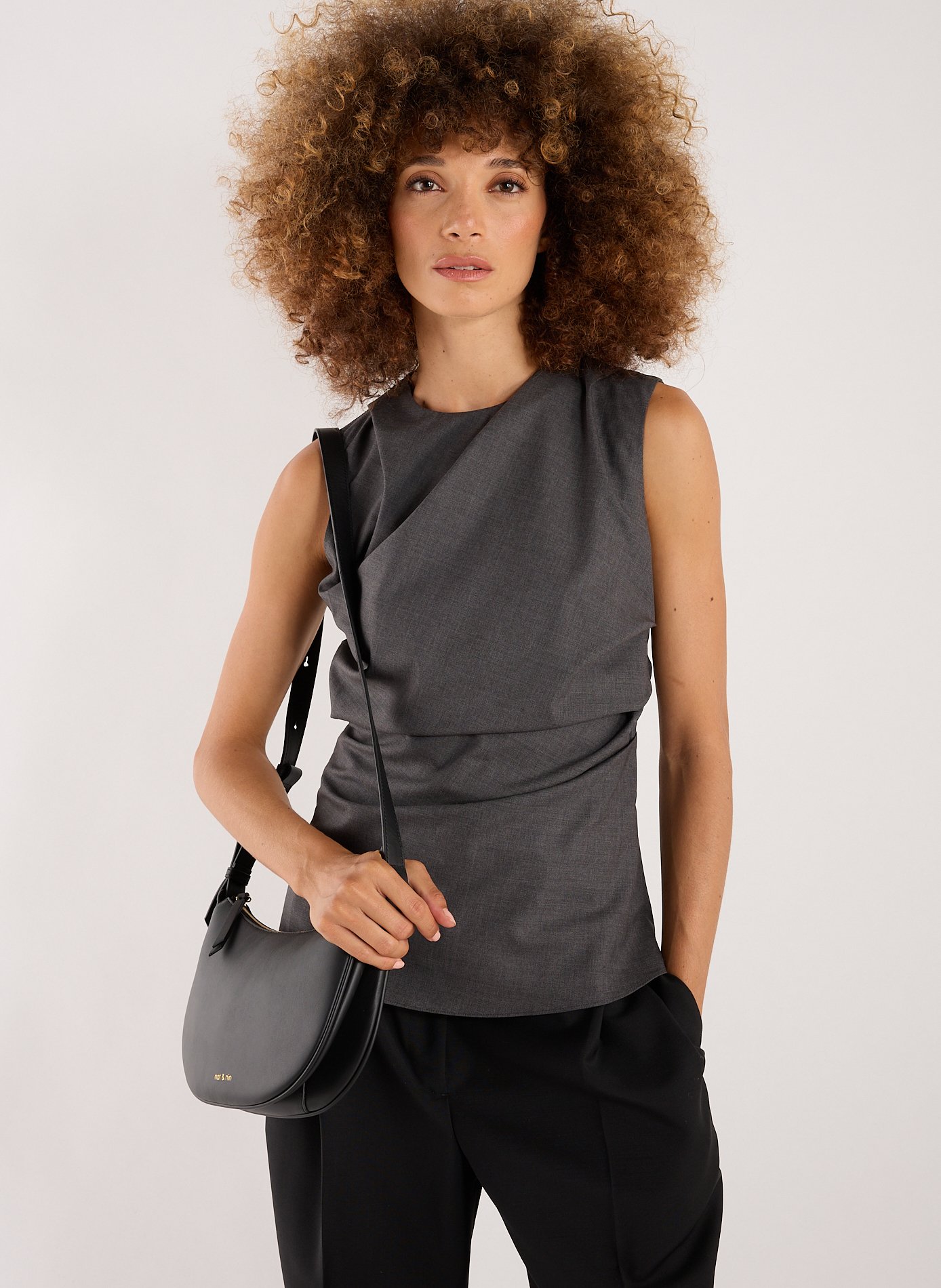 Moon Shoulder Bag NAT & NIN Black