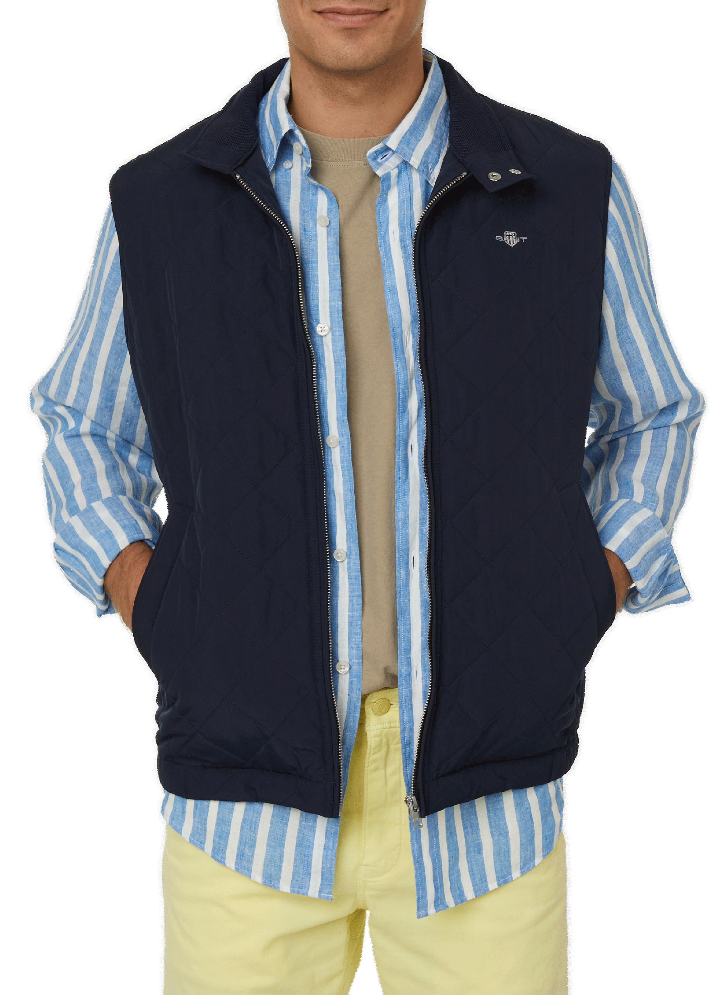 GANT Veste sans manches matelassée Bleu
