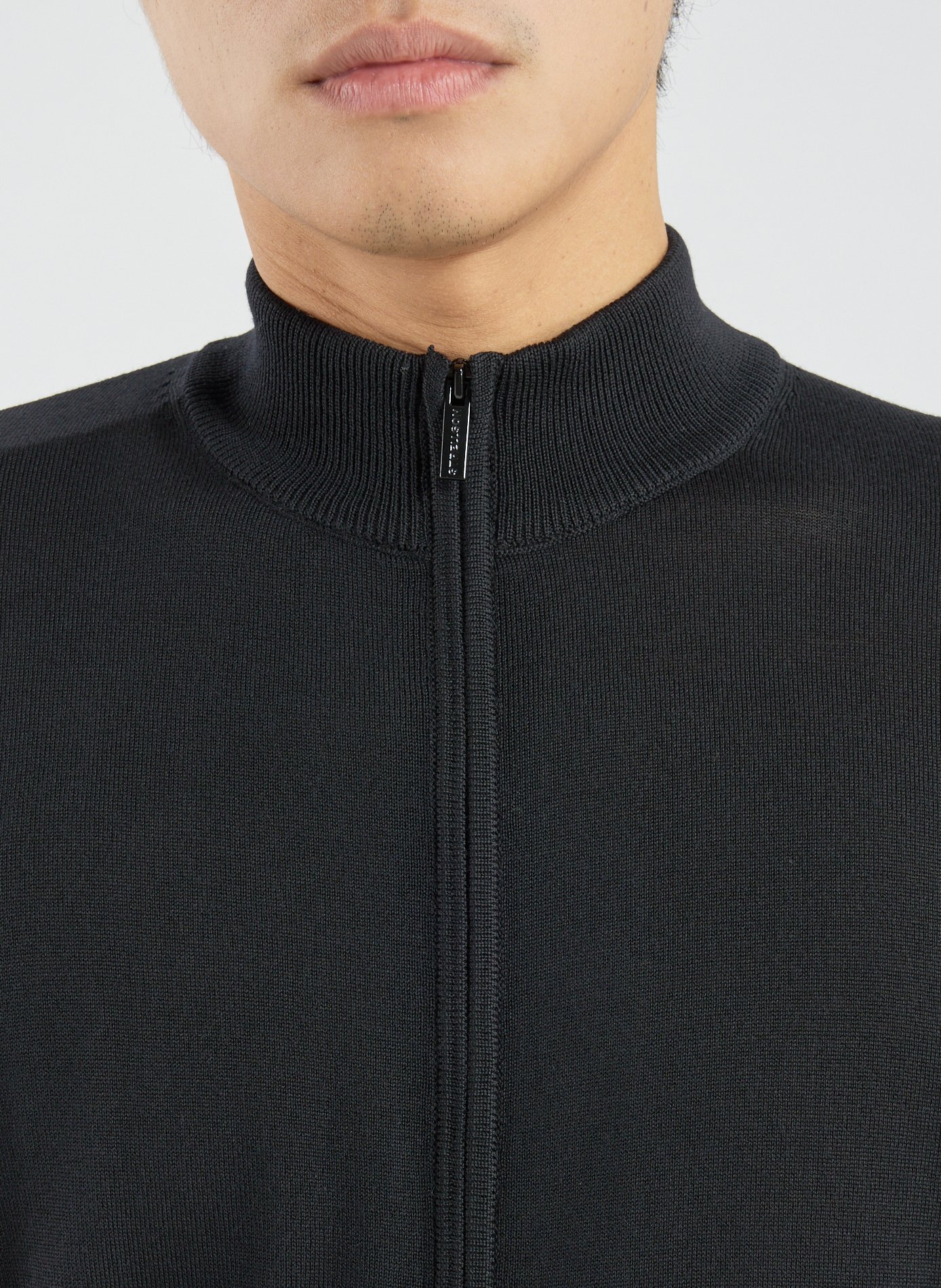 High-neck virgin wool vest STRELLSON Black