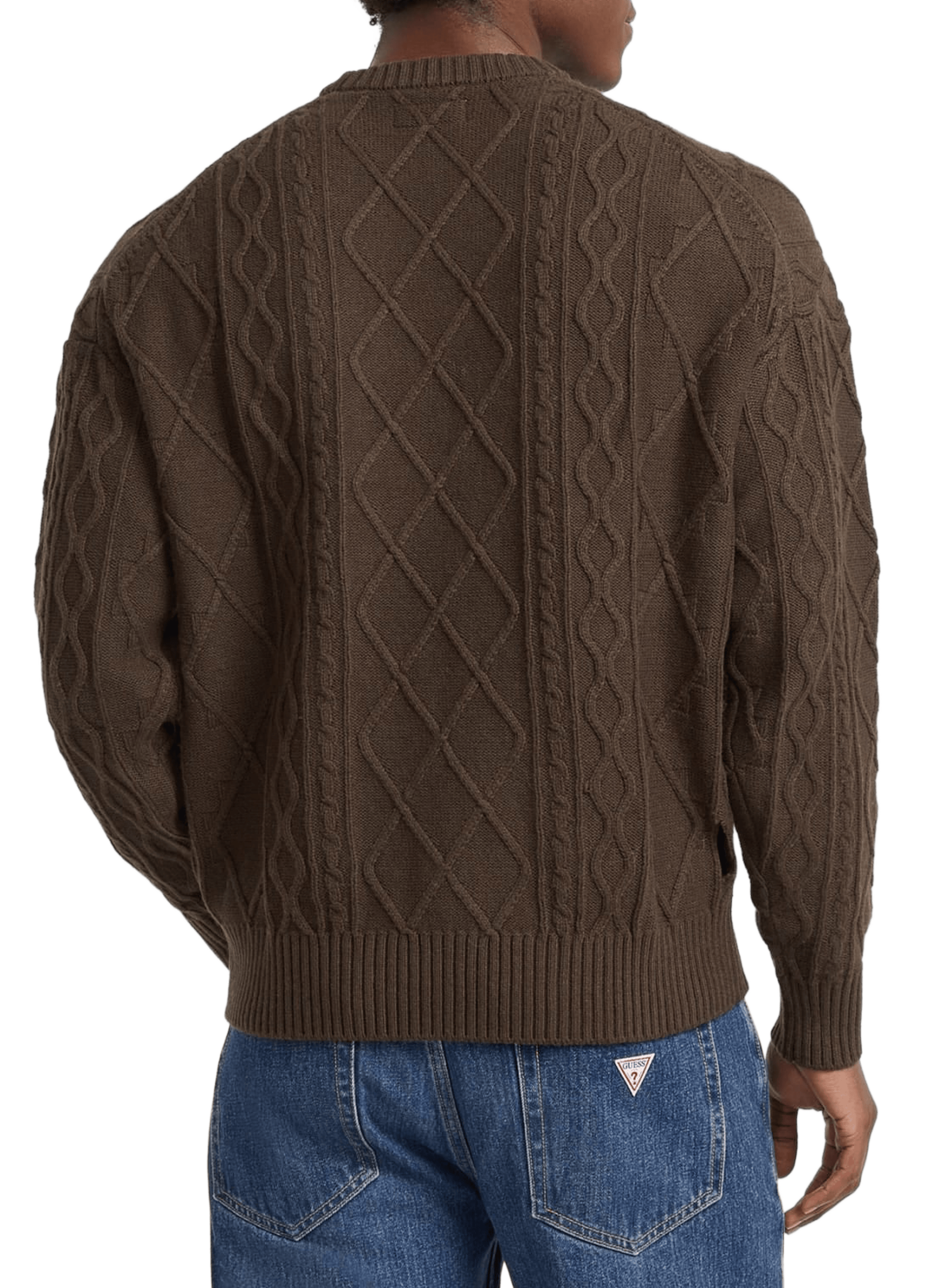 Cotton-blend jumper GUESS Brown