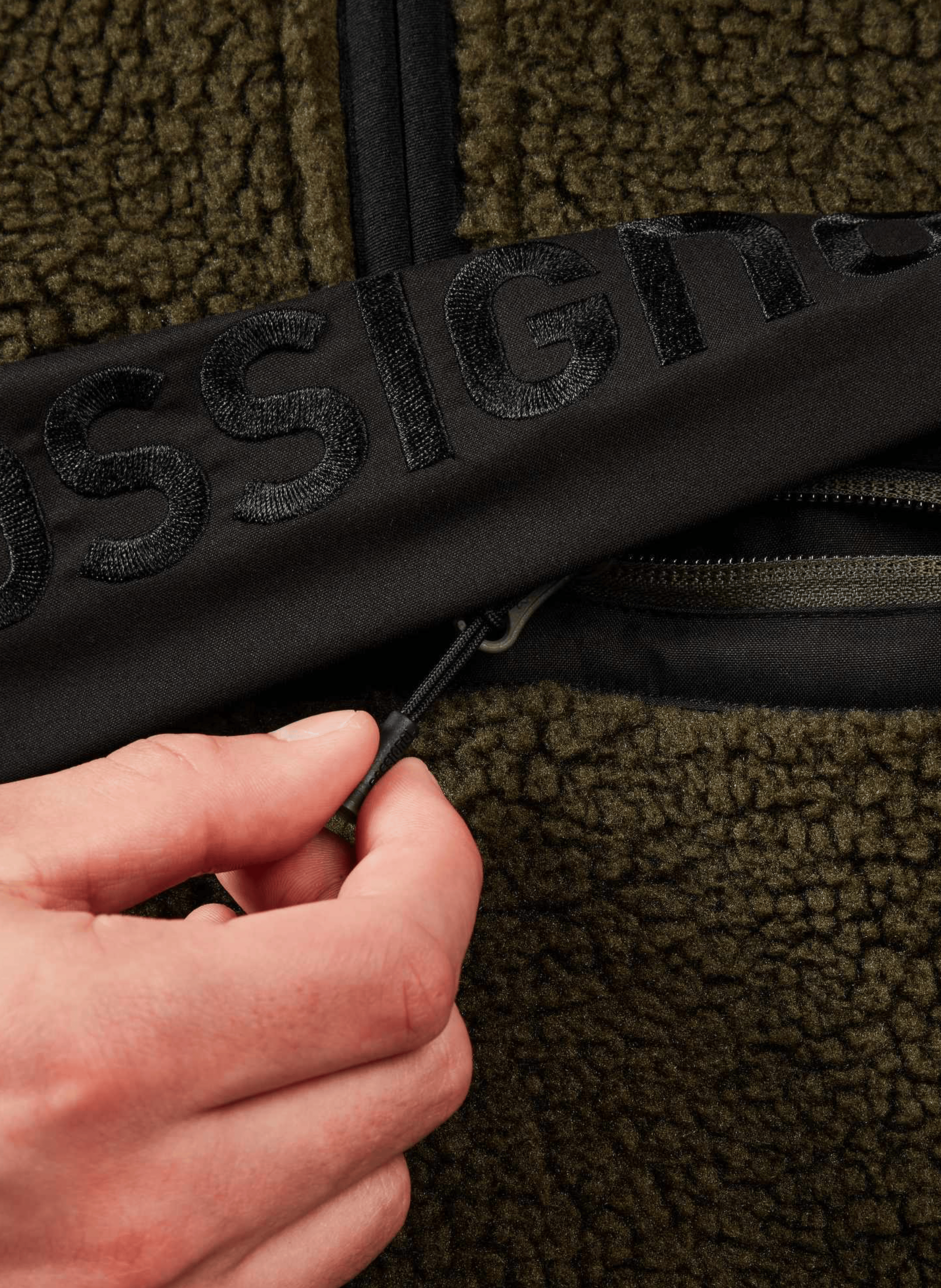 Polaire anorak shearling à capuche ROSSIGNOL Kaki