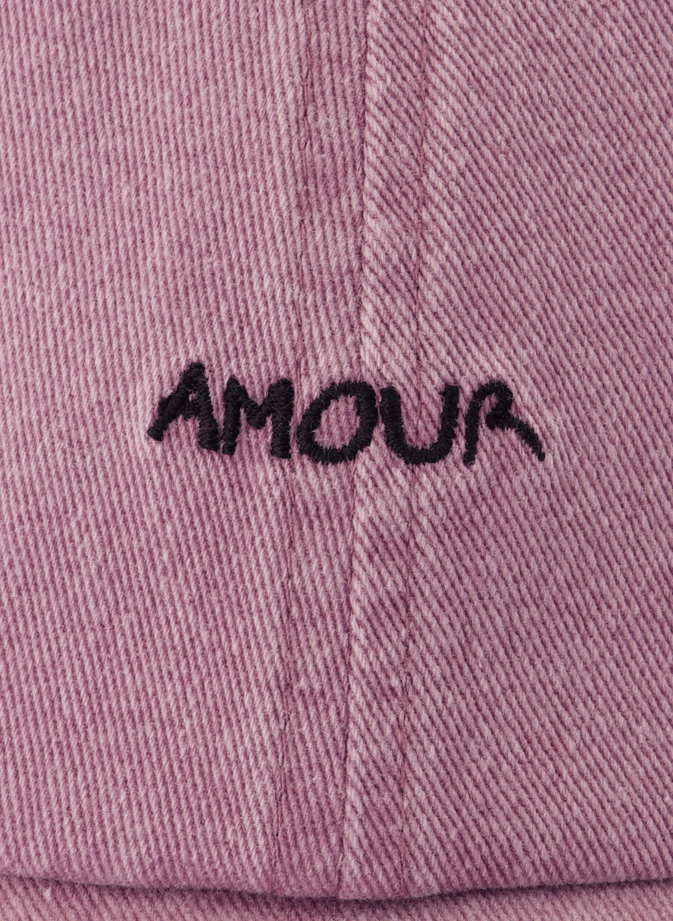 Embroidered Love Cotton Cap MAISON LABICHE Purple