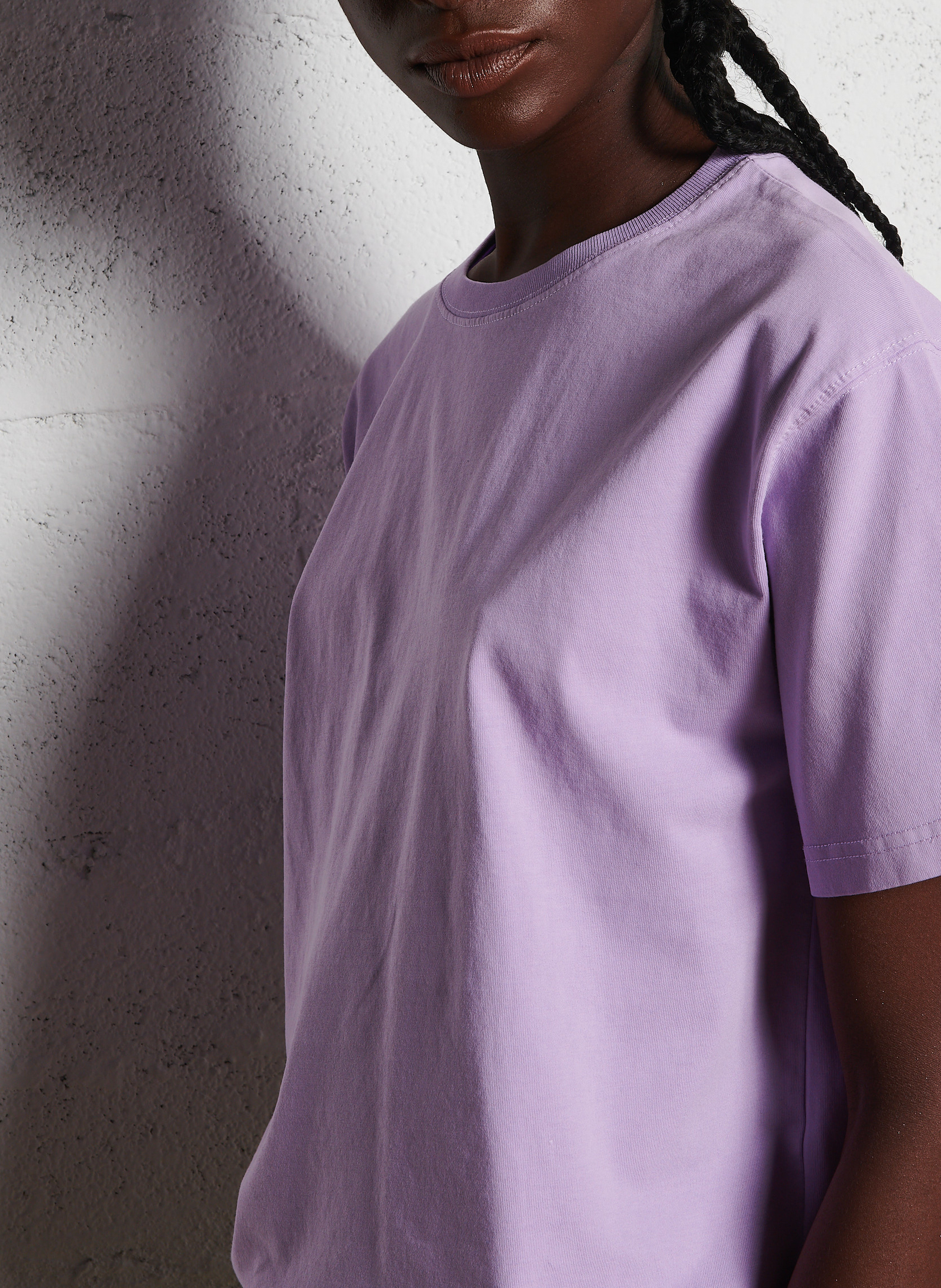 Tee-shirt ample col rond en coton fizvalley AMERICAN VINTAGE Violet