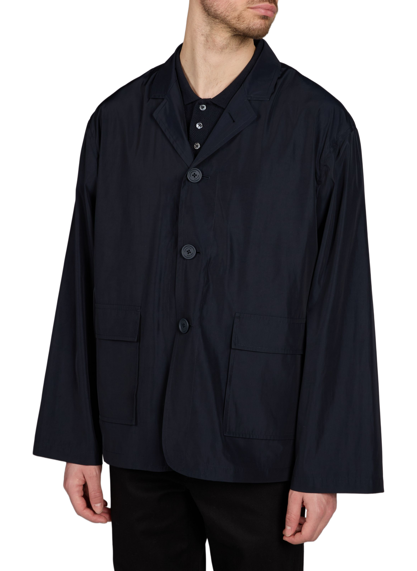 Straight jacket with brand on the back THOM BROWNE Blue