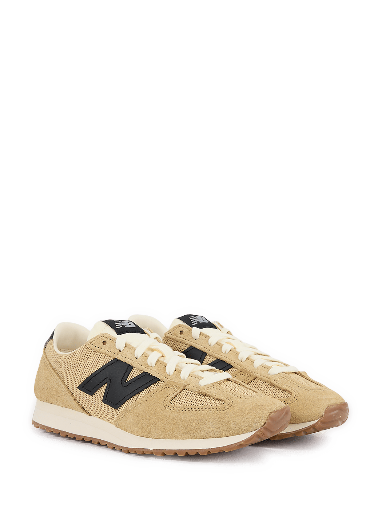 Baskets en cuir et coton mélangés NEW BALANCE Multicolore