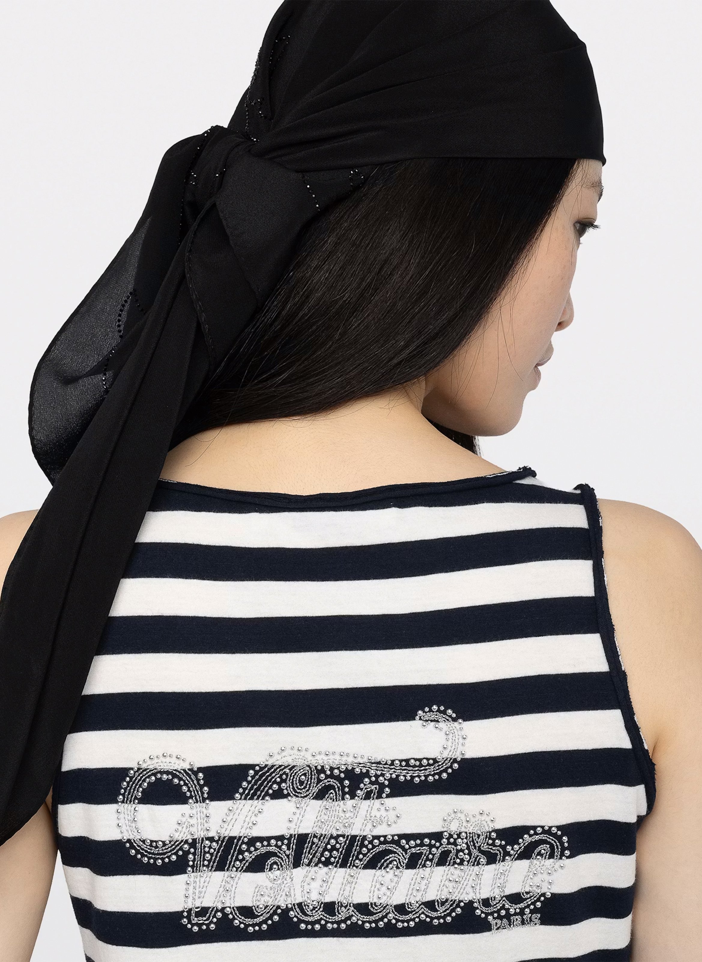 Débardeur rayé à dos strassé tif ZADIG&VOLTAIRE Blanc