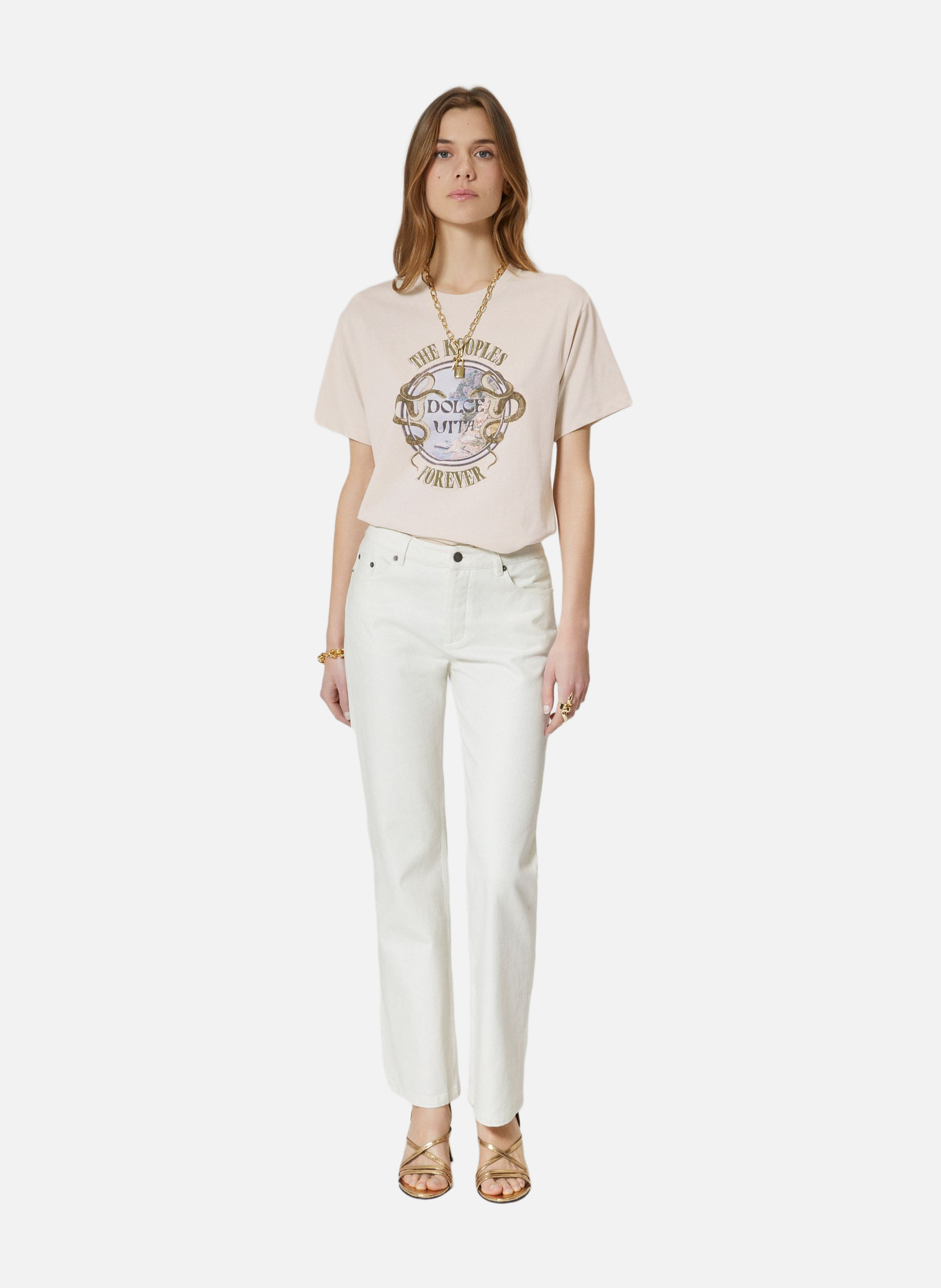 T-shirt avec sérigraphie THE KOOPLES Beige