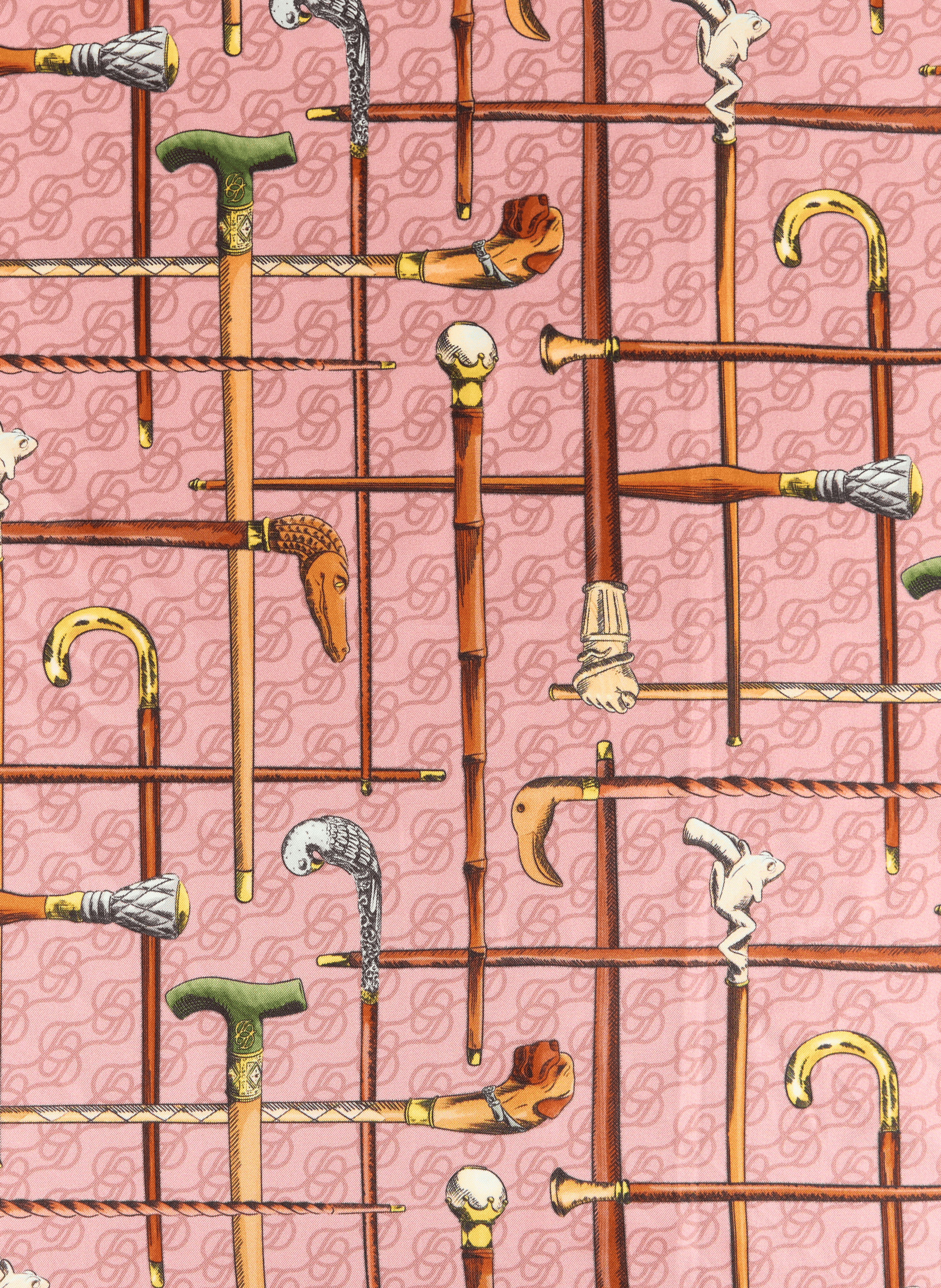 Foulard Cannes imprimé en soie DROLE DE MONSIEUR Multicolore