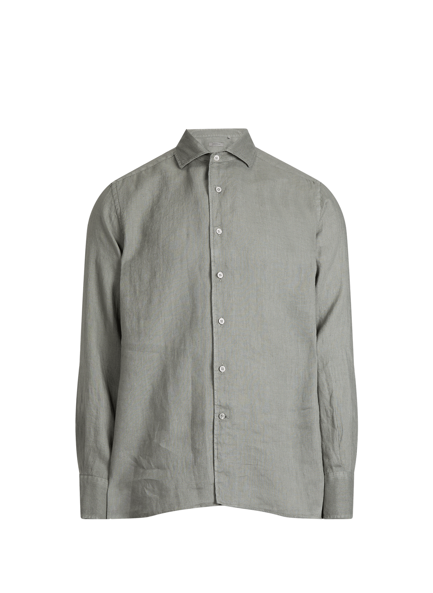 Straight linen shirt CORNELIANI Green