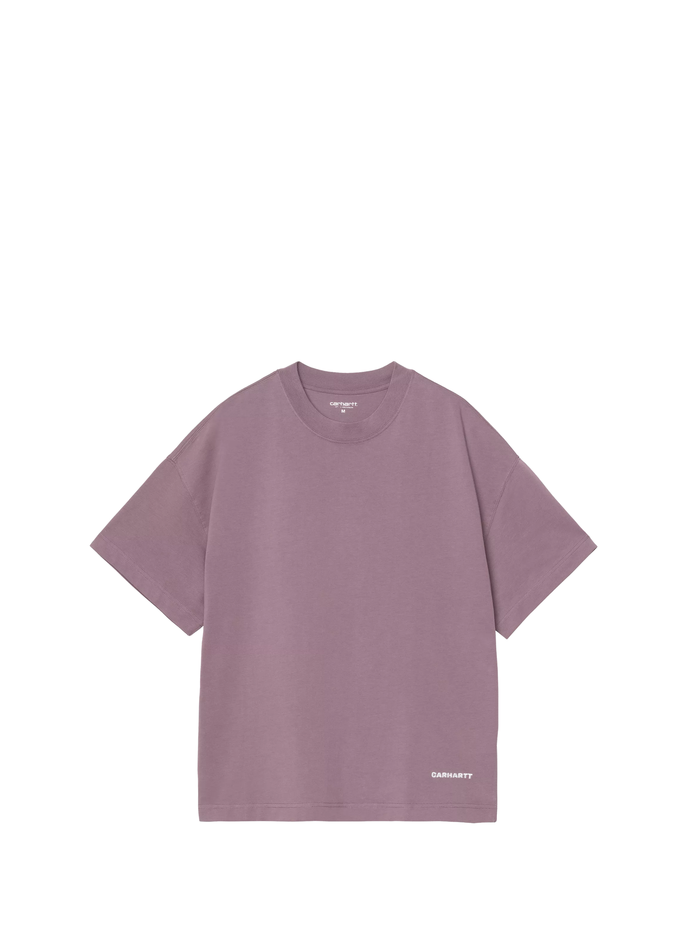 T-shirt embroidered with brand logo in cotton CARHARTT WIP Pink