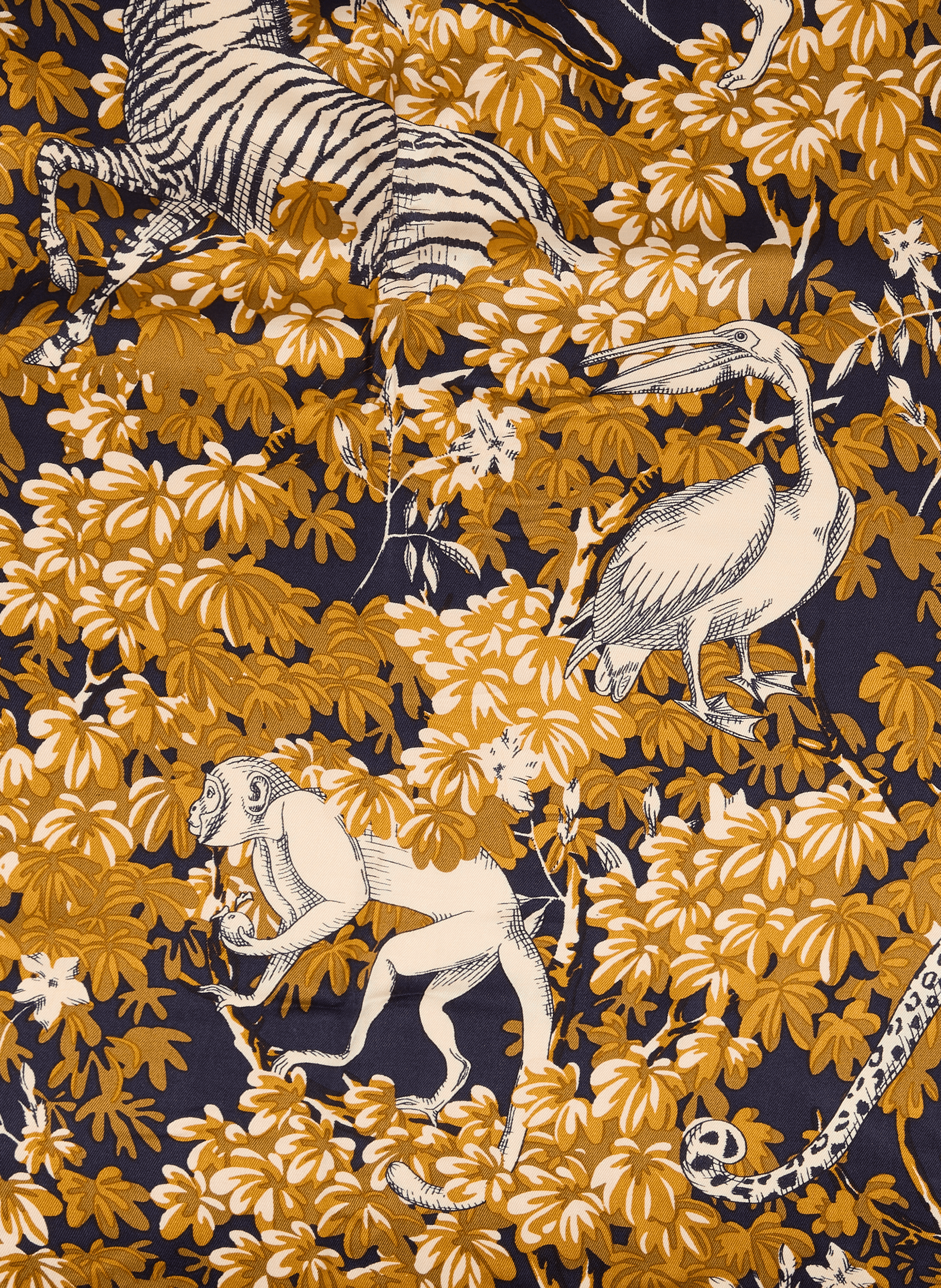 Bestiary Square Silk Blend Scarf INOUITOOSH Brown