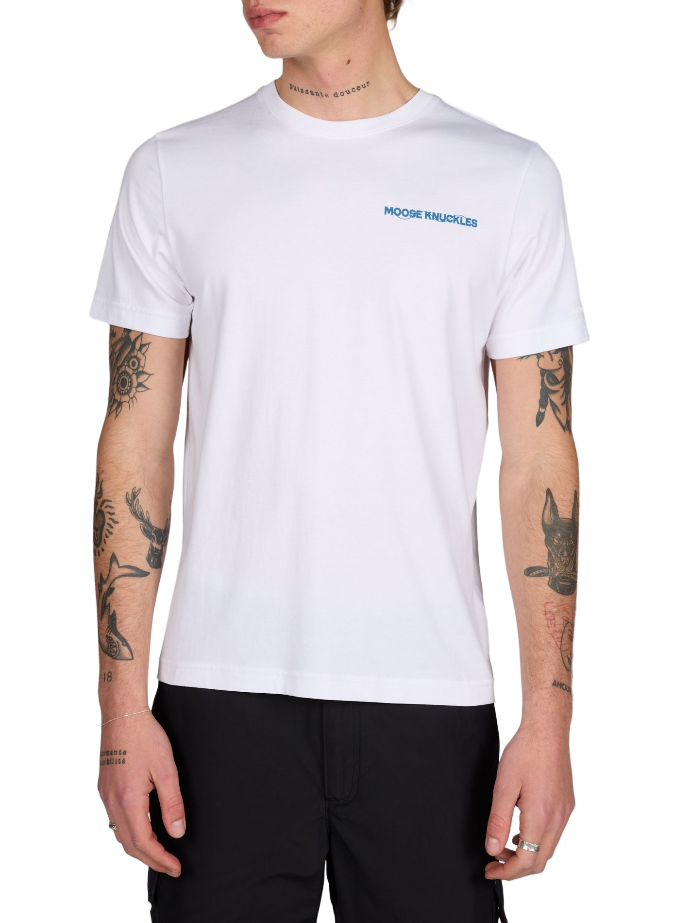 Cotton Logo T-shirt MOOSE KNUCKLES White