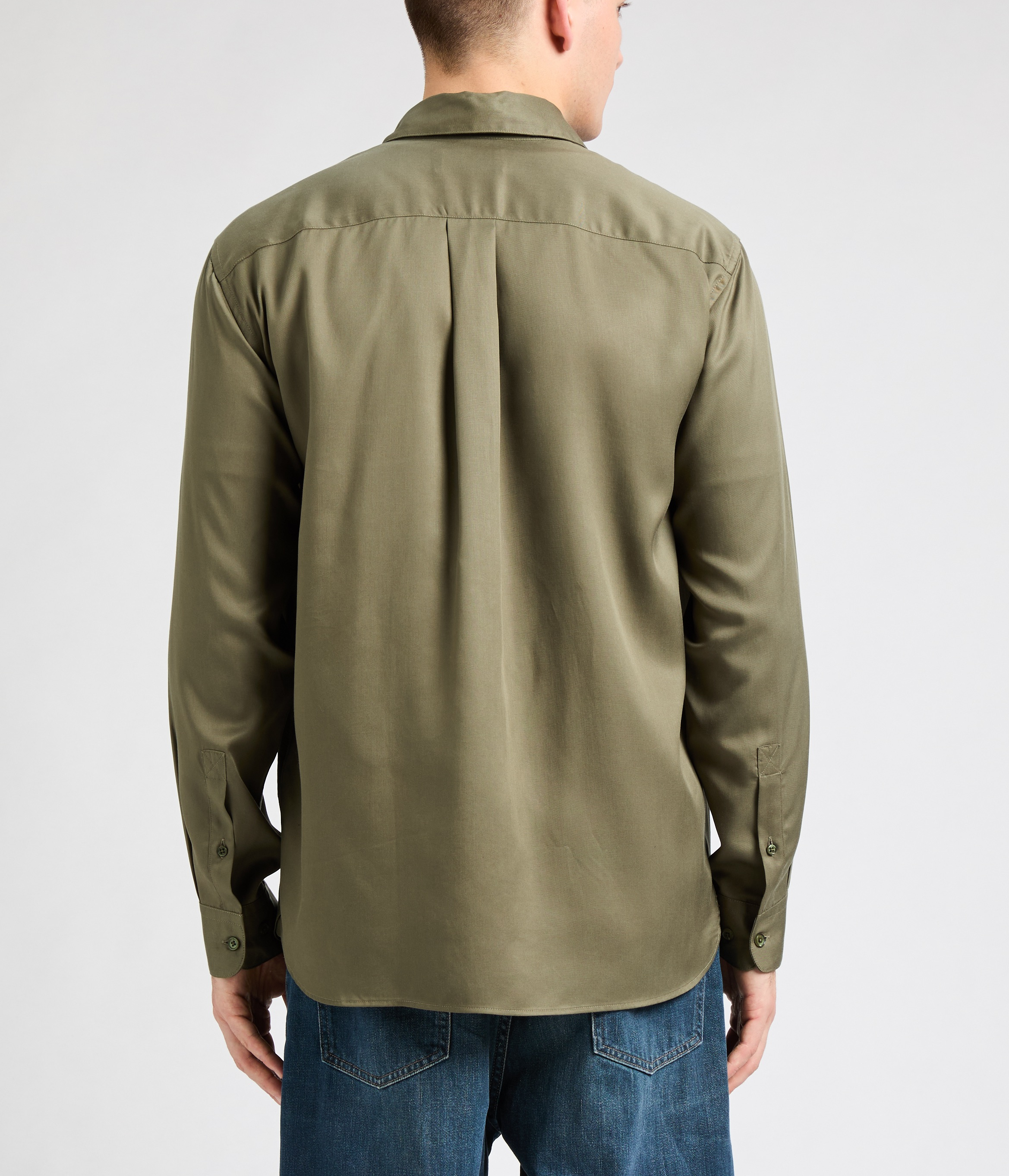 Chemise Fluid en coton satiné SAISON 1865 Kaki