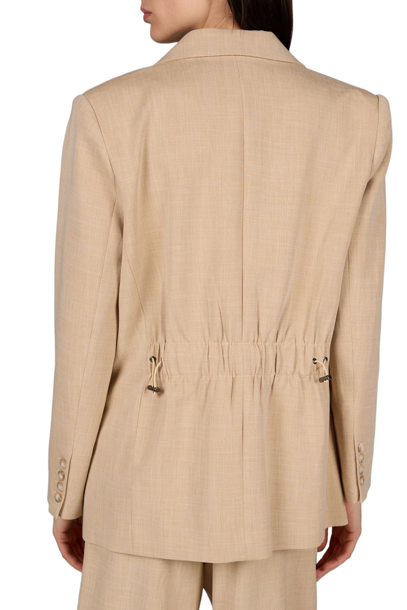 Veste droite à col tailleur SUNCOO Beige