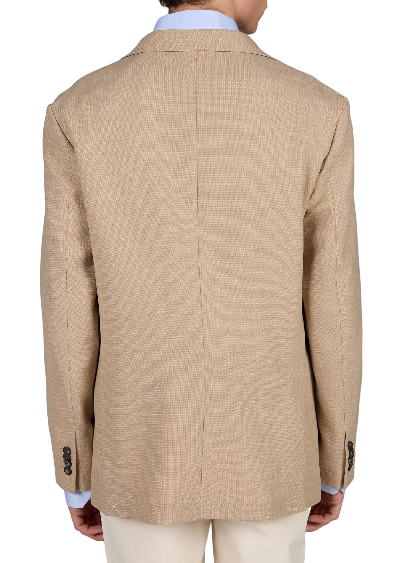 Blazer with topstitching in blended wool ETON Beige