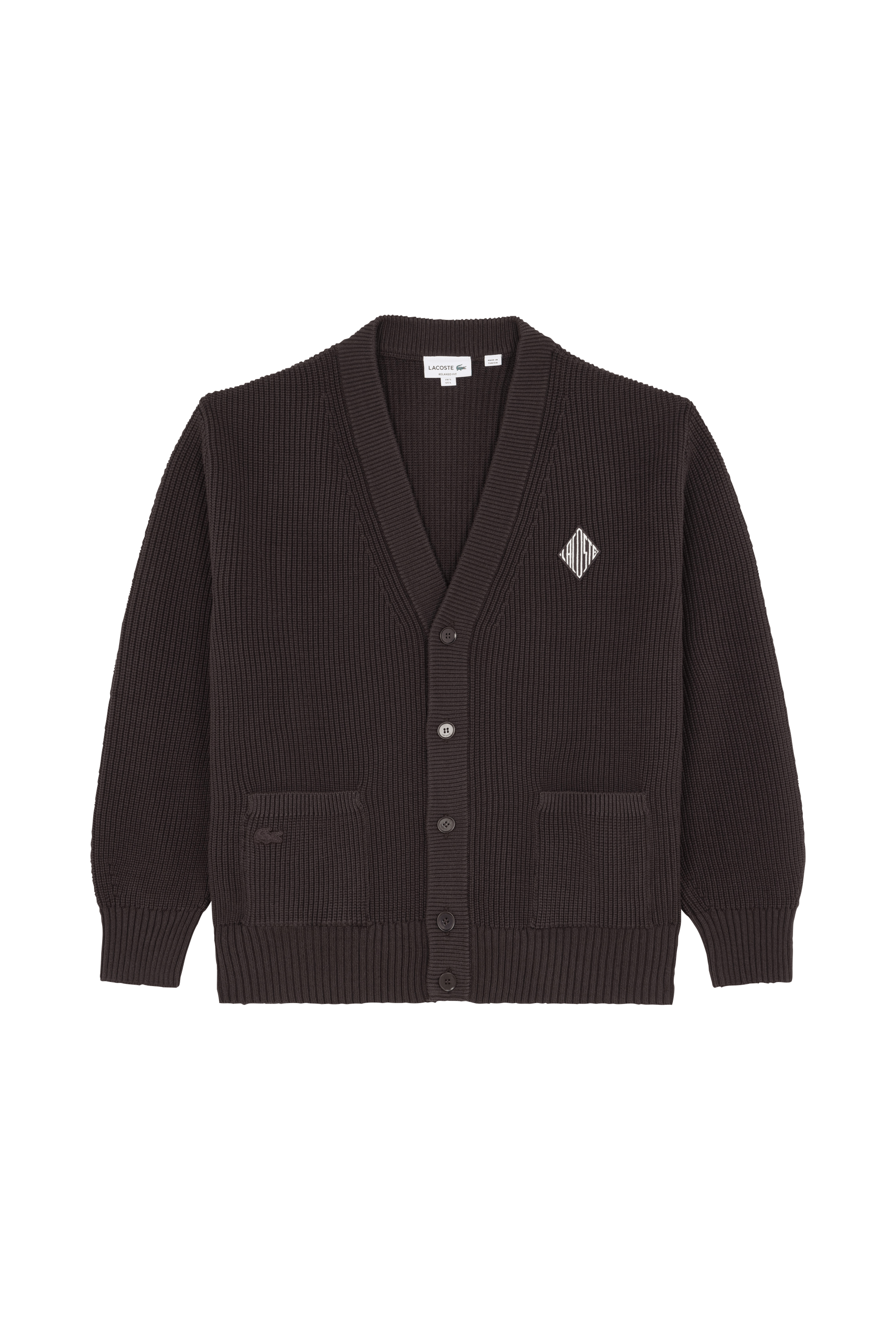 Cardigan tricot LACOSTE Marron