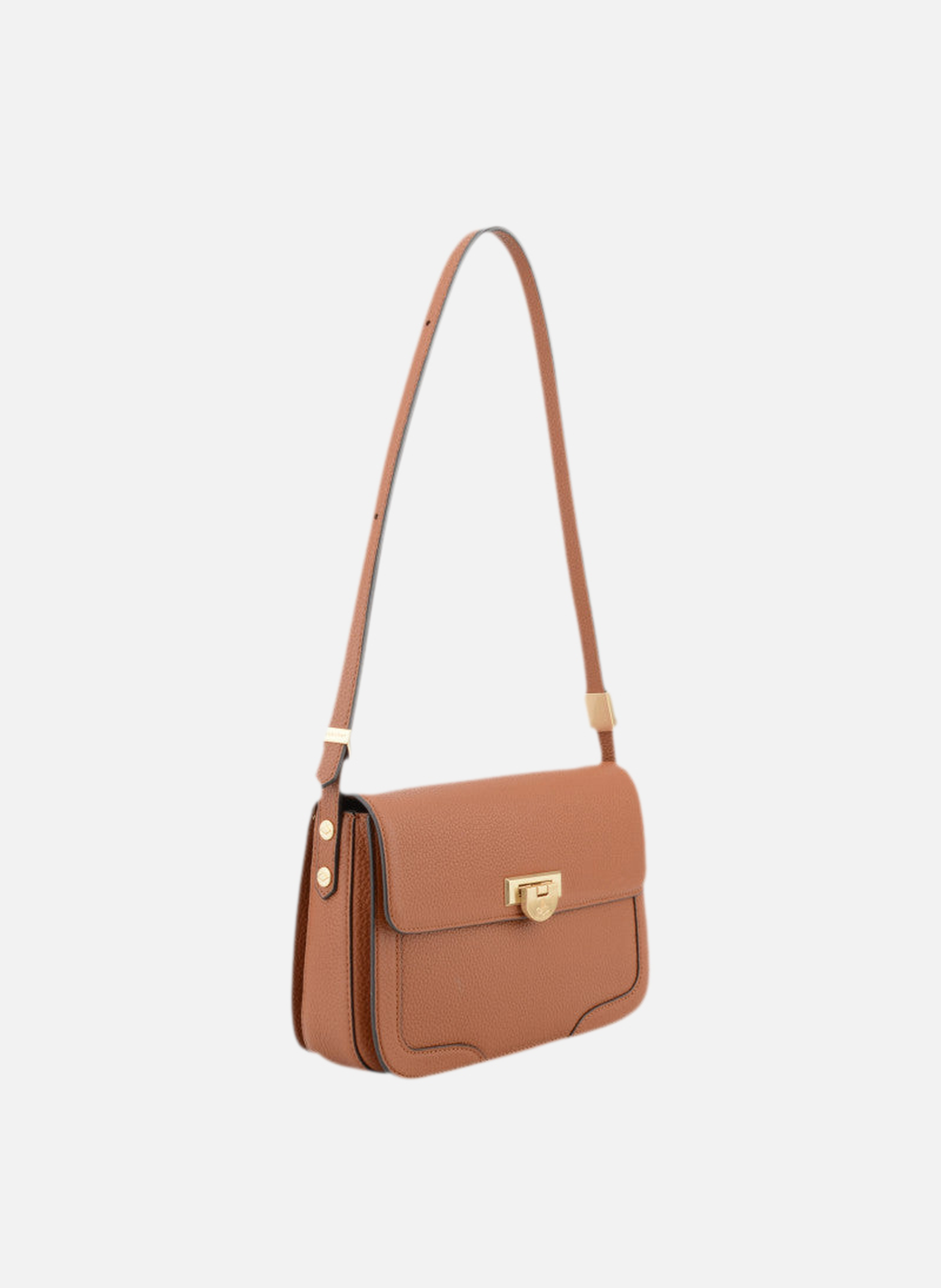 Auteuil | sac porté travers gm en cuir de vachette POURCHET Marron