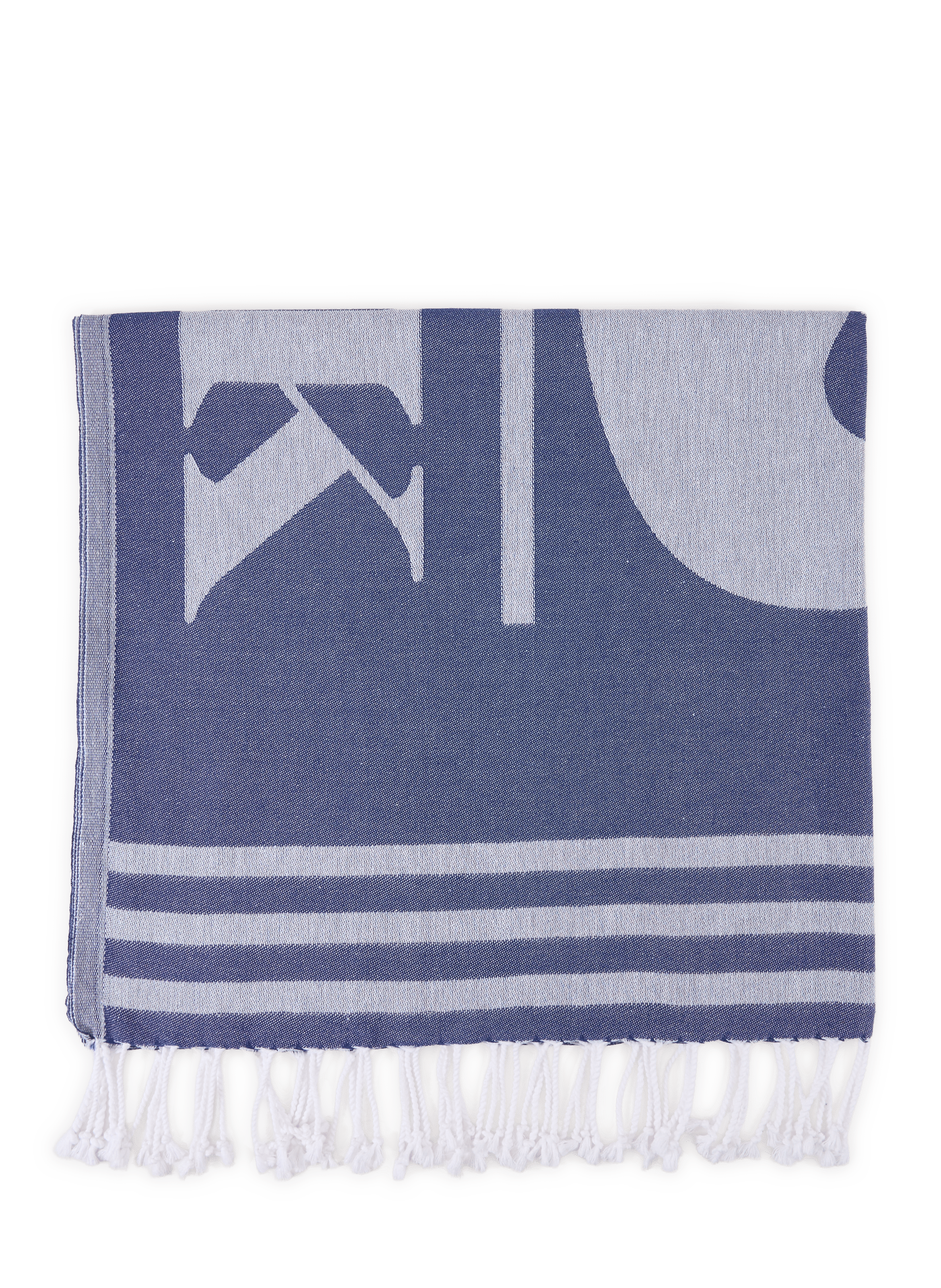 Fouta en jacquard en coton SUNDEK Bleu