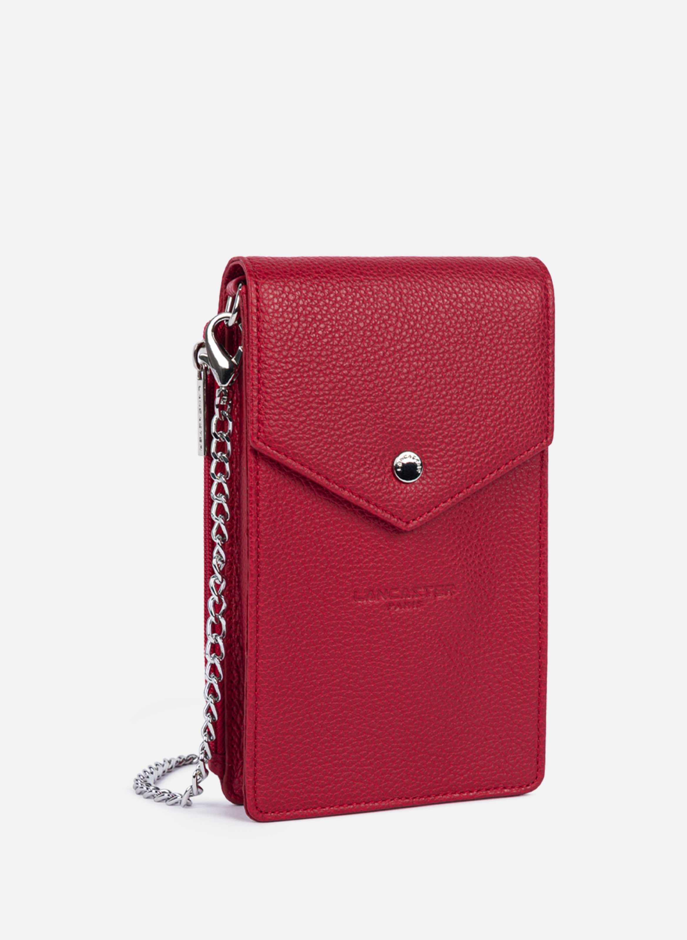 Pochette smartphone - foulonné pm LANCASTER Rouge