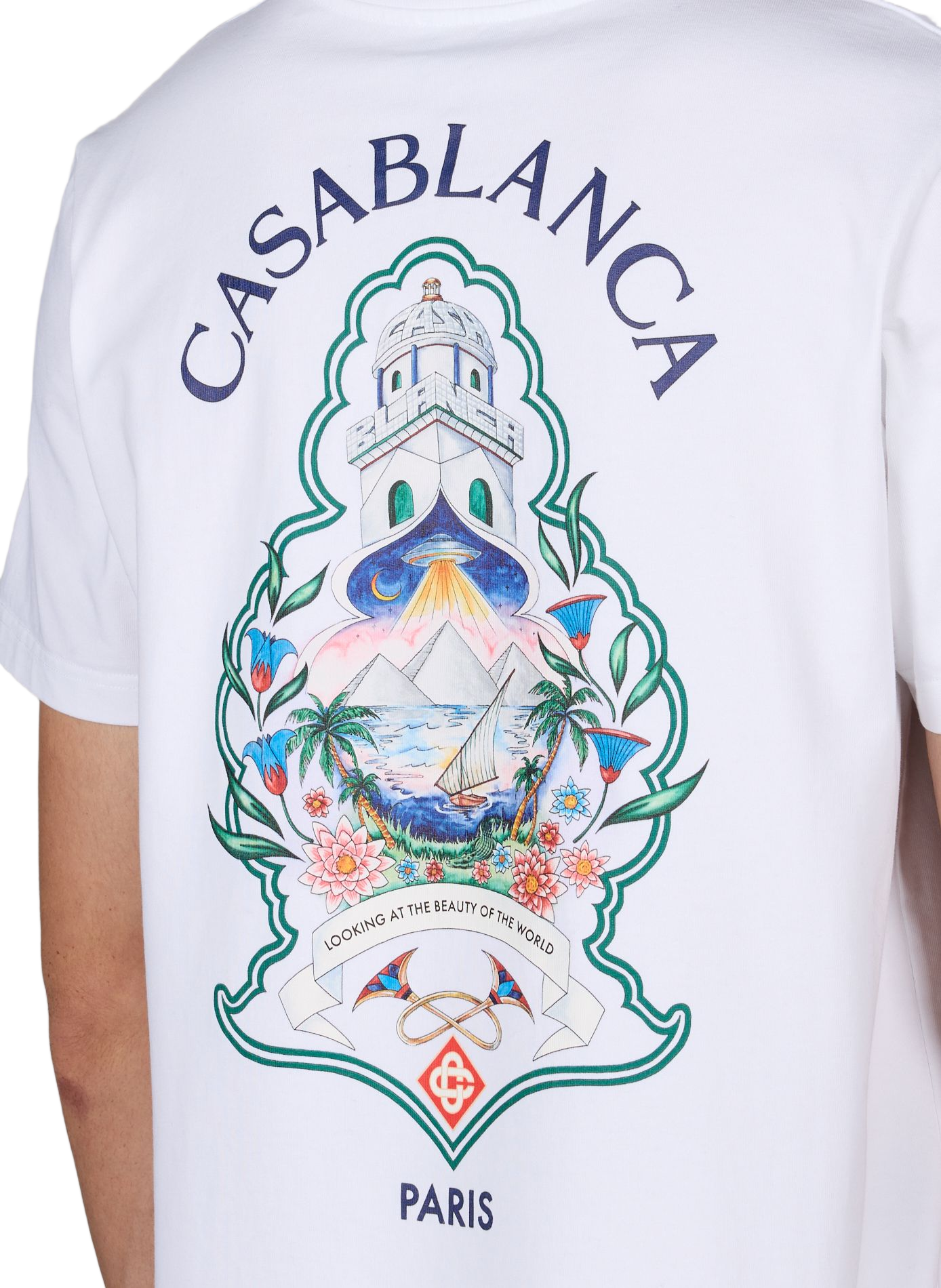 T-shirt Hotel Emblem en coton CASABLANCA PARIS Multicolore
