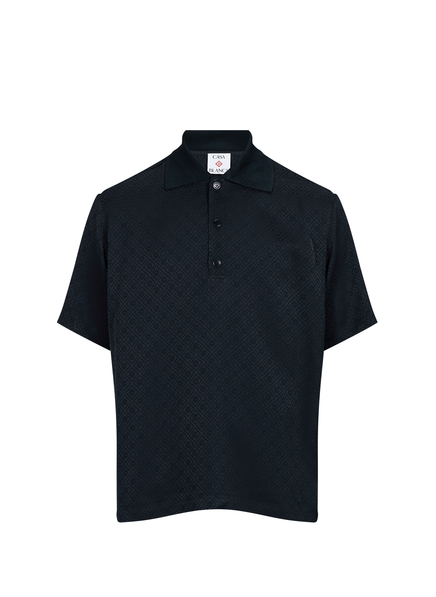Polo mit kurzen Ärmeln und Monogramm CASABLANCA PARIS Blau