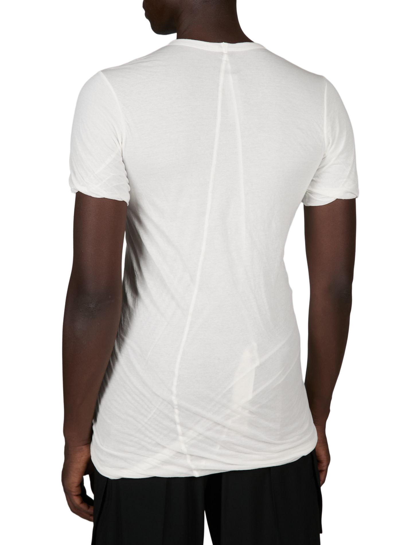T-shirt droit en coton RICK OWENS Blanc