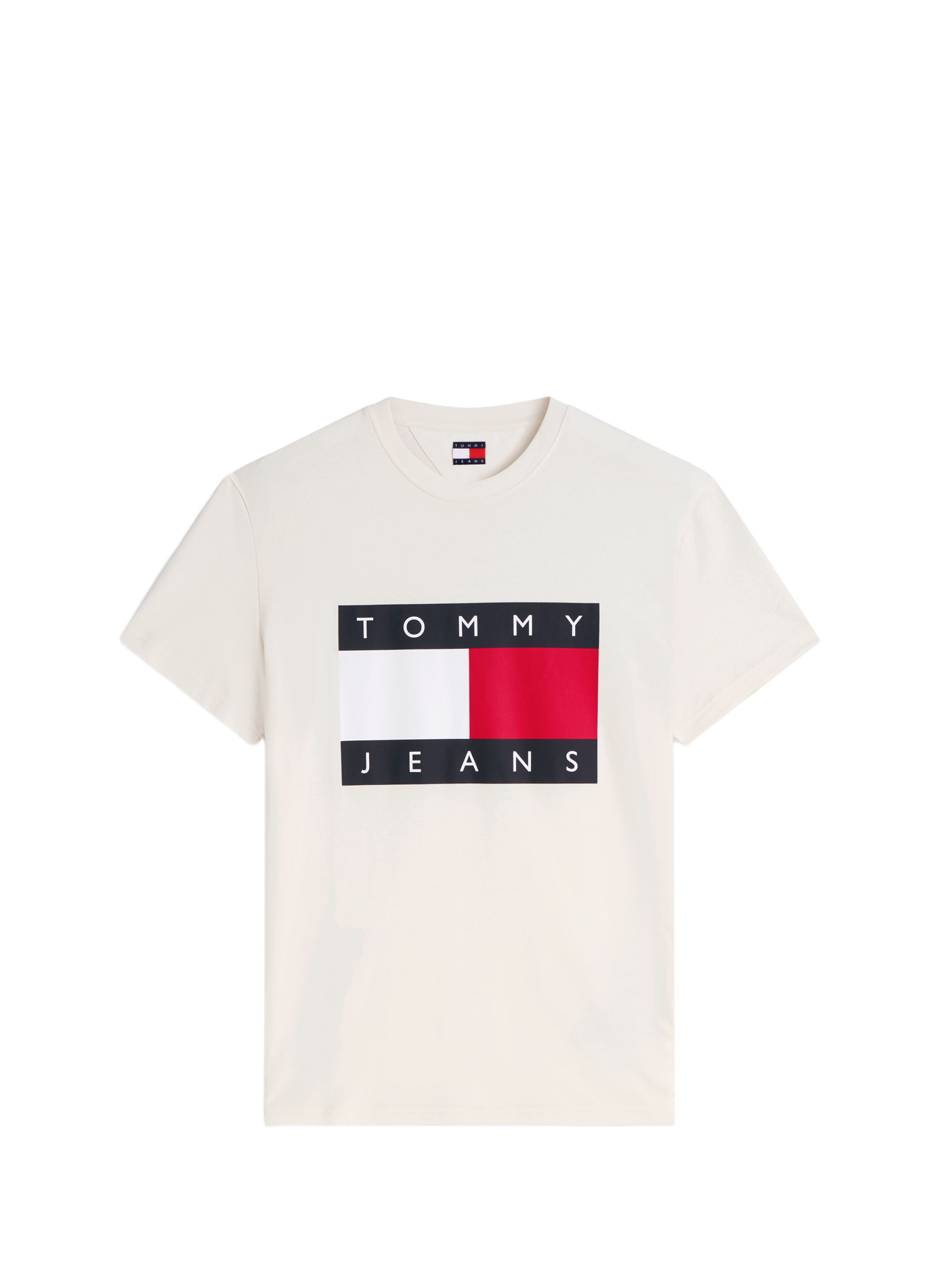 Round neck printed t-shirt TOMMY HILFIGER Beige