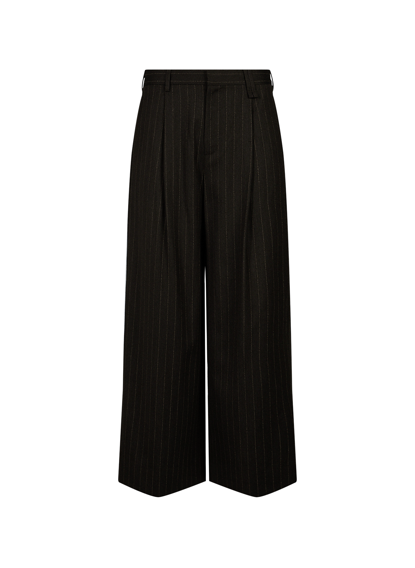 Pantalon rayé en laine mélangé SIMONE ROCHA Marron