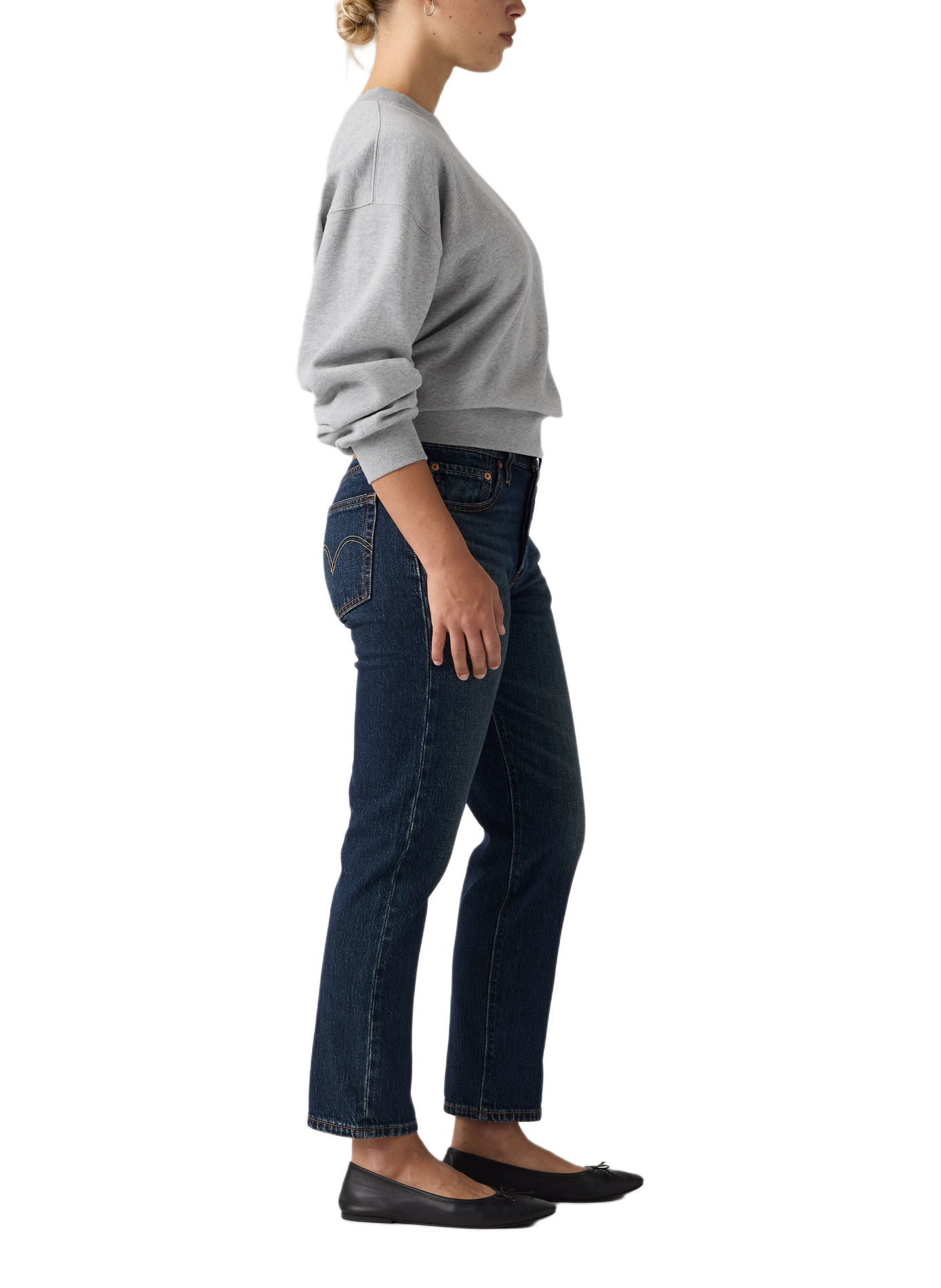 High-waisted straight leg jeans in a cotton blend LEVI'S Blue