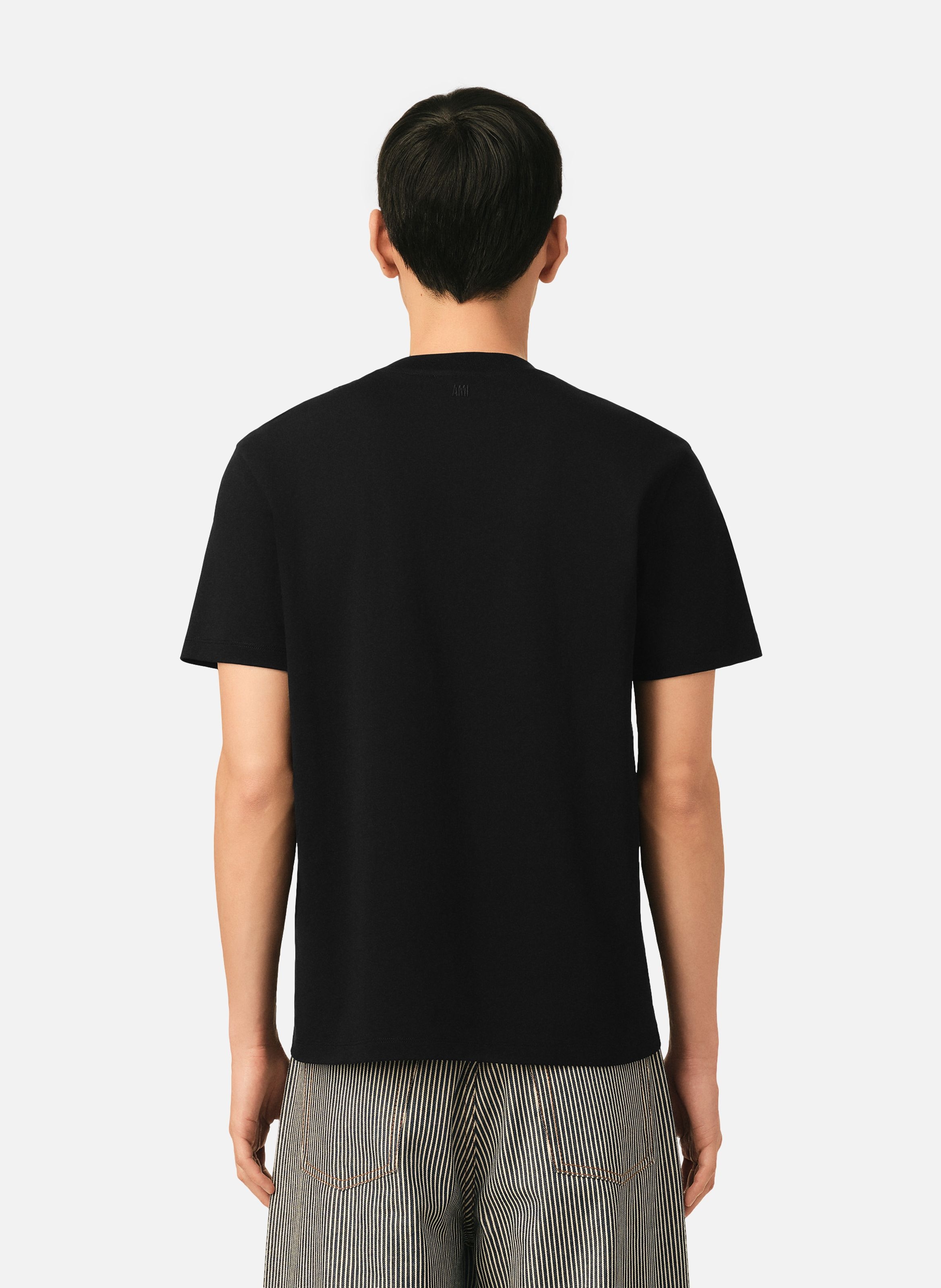 T-shirt ami de coeur rouge unisexe AMI PARIS Noir