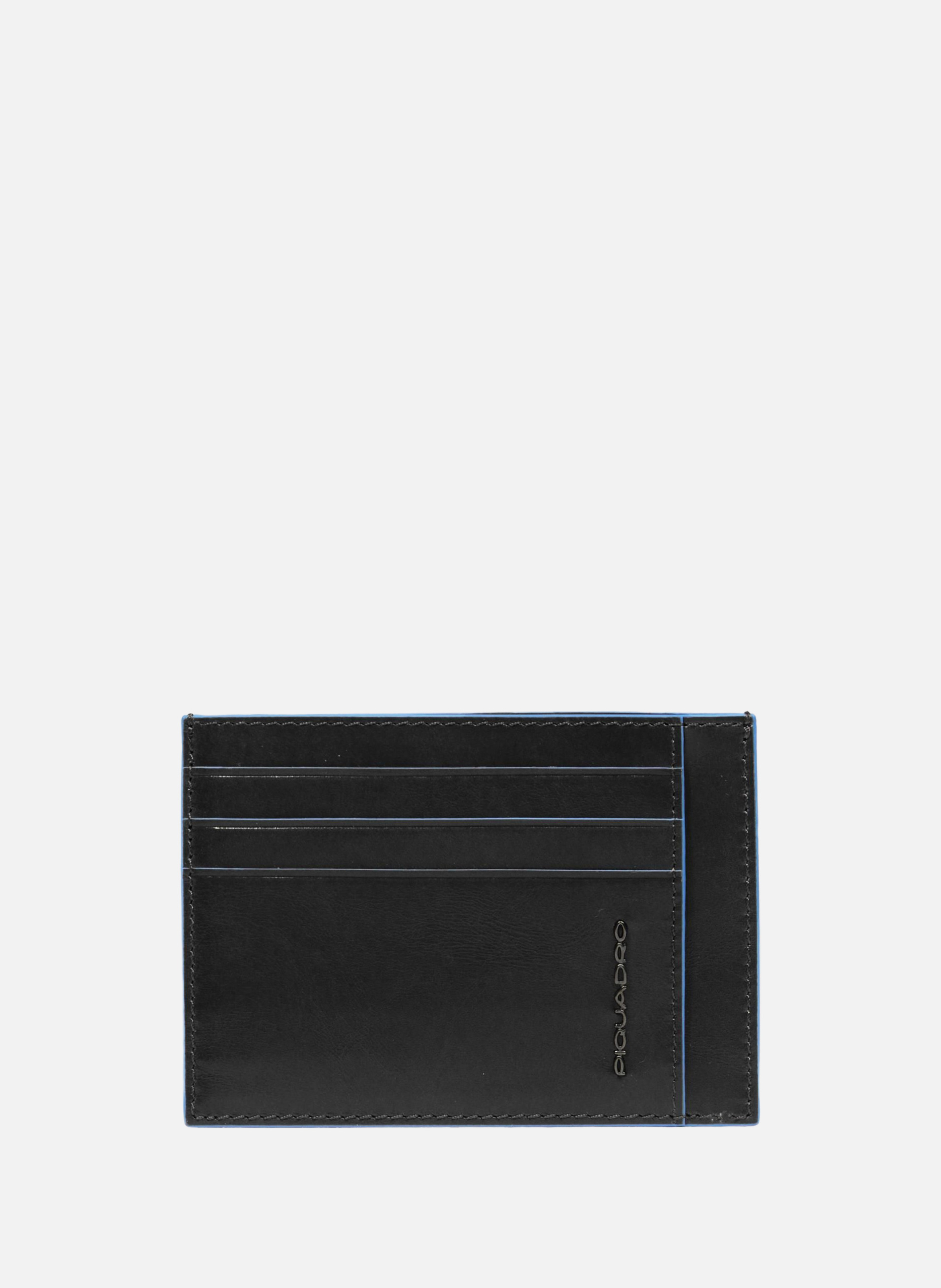Porte-cartes de crédit homme fin en cuir PIQUADRO Noir