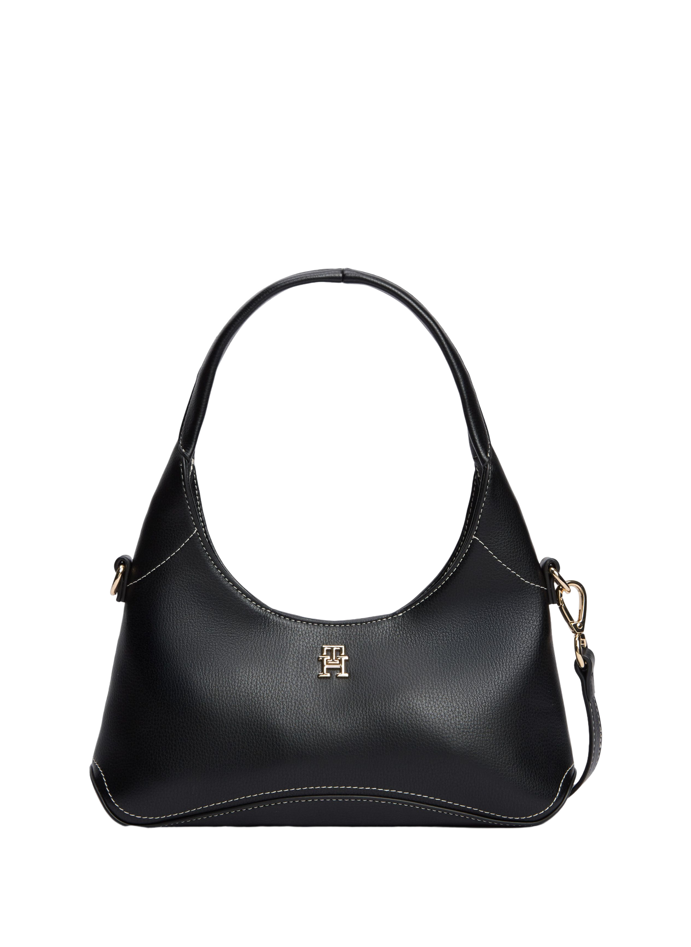 Plain zip-up shoulder bag TOMMY HILFIGER Black
