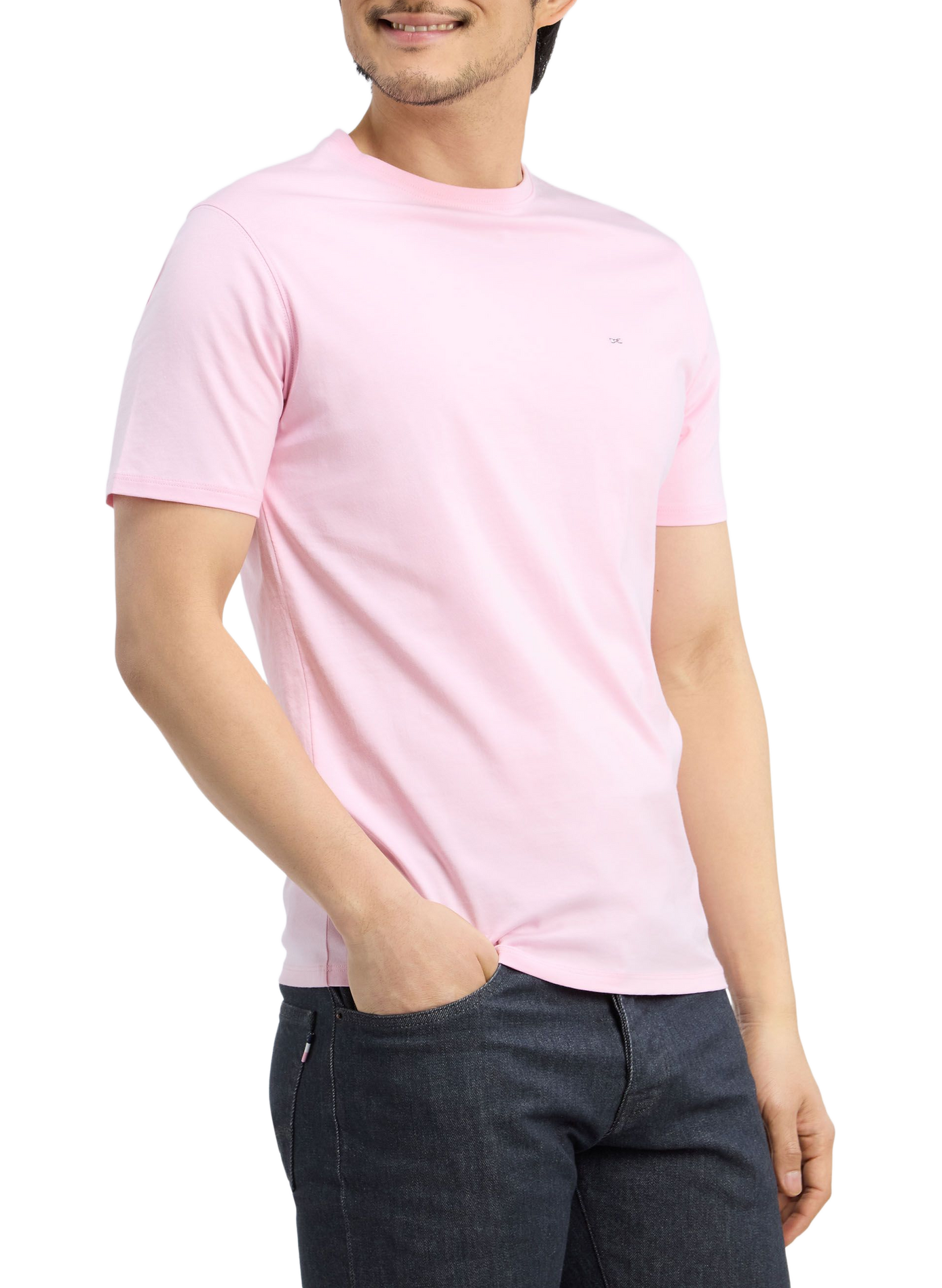 Tee-shirt col rond en coton | Roze EDEN PARK Heren